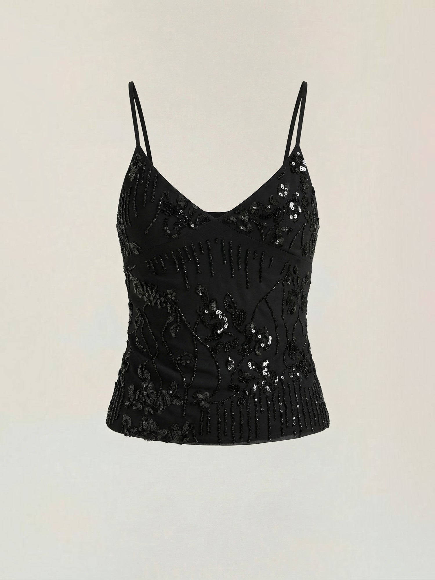 Embroidered Sequin Cami Top