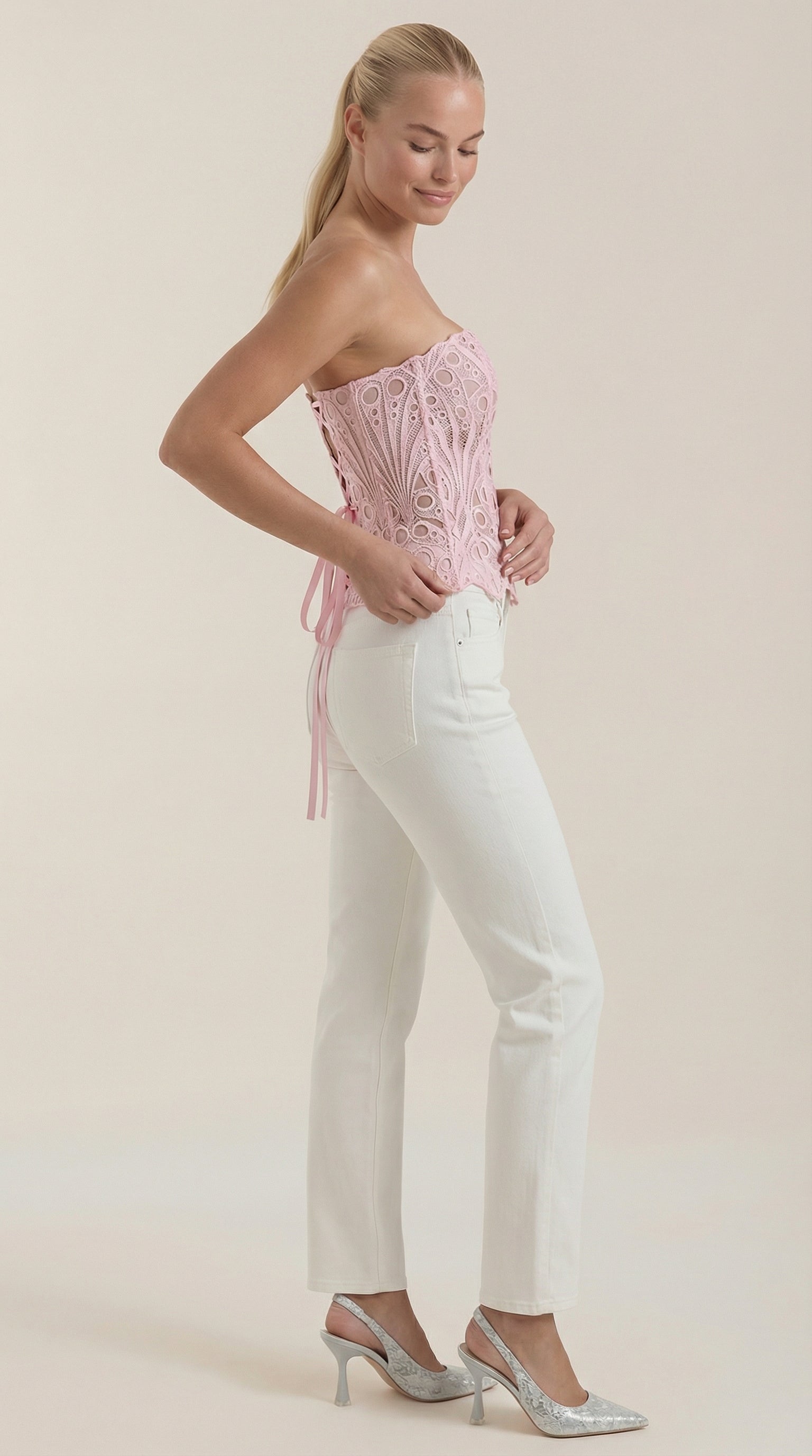 Lace Strapless Corset Top