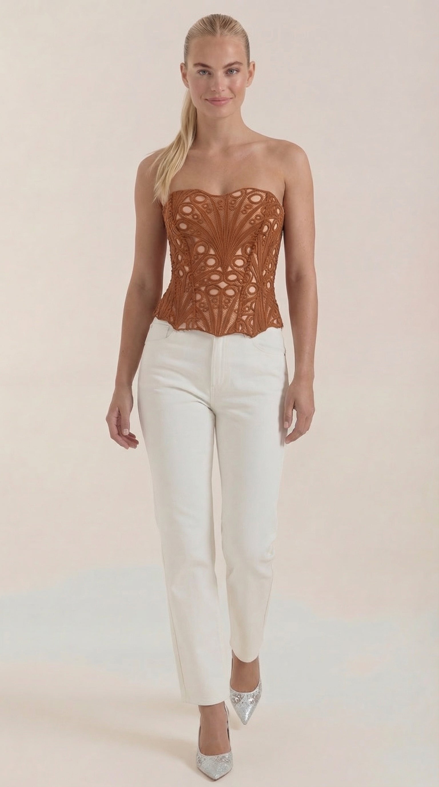 Lace Strapless Corset Top