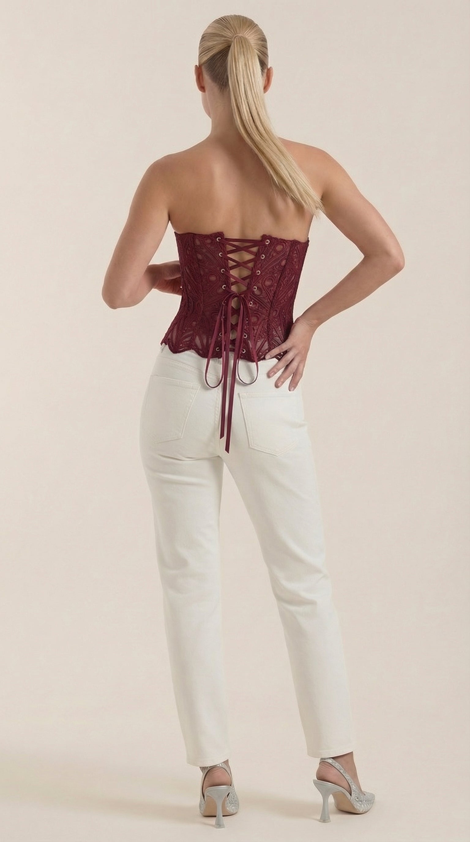 Lace Strapless Corset Top