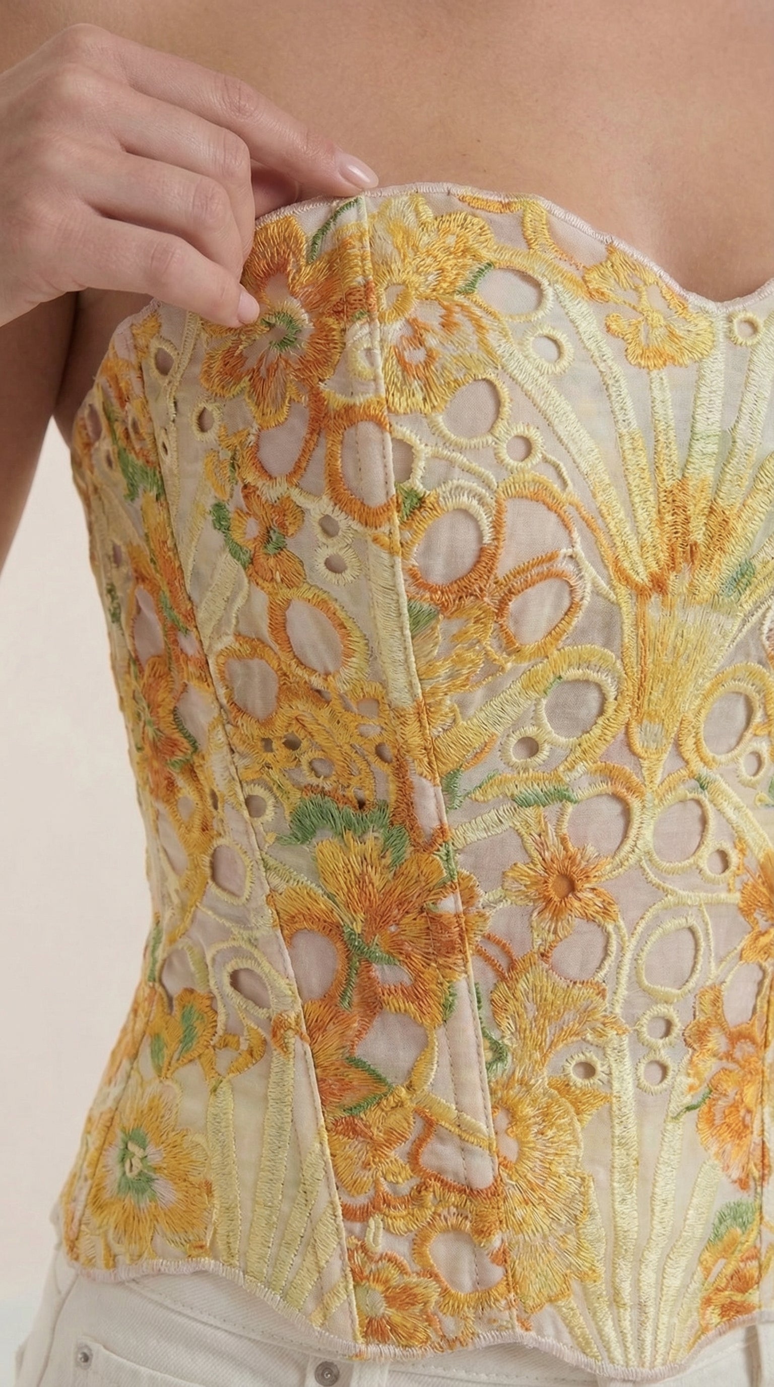 Lace Strapless Corset Top