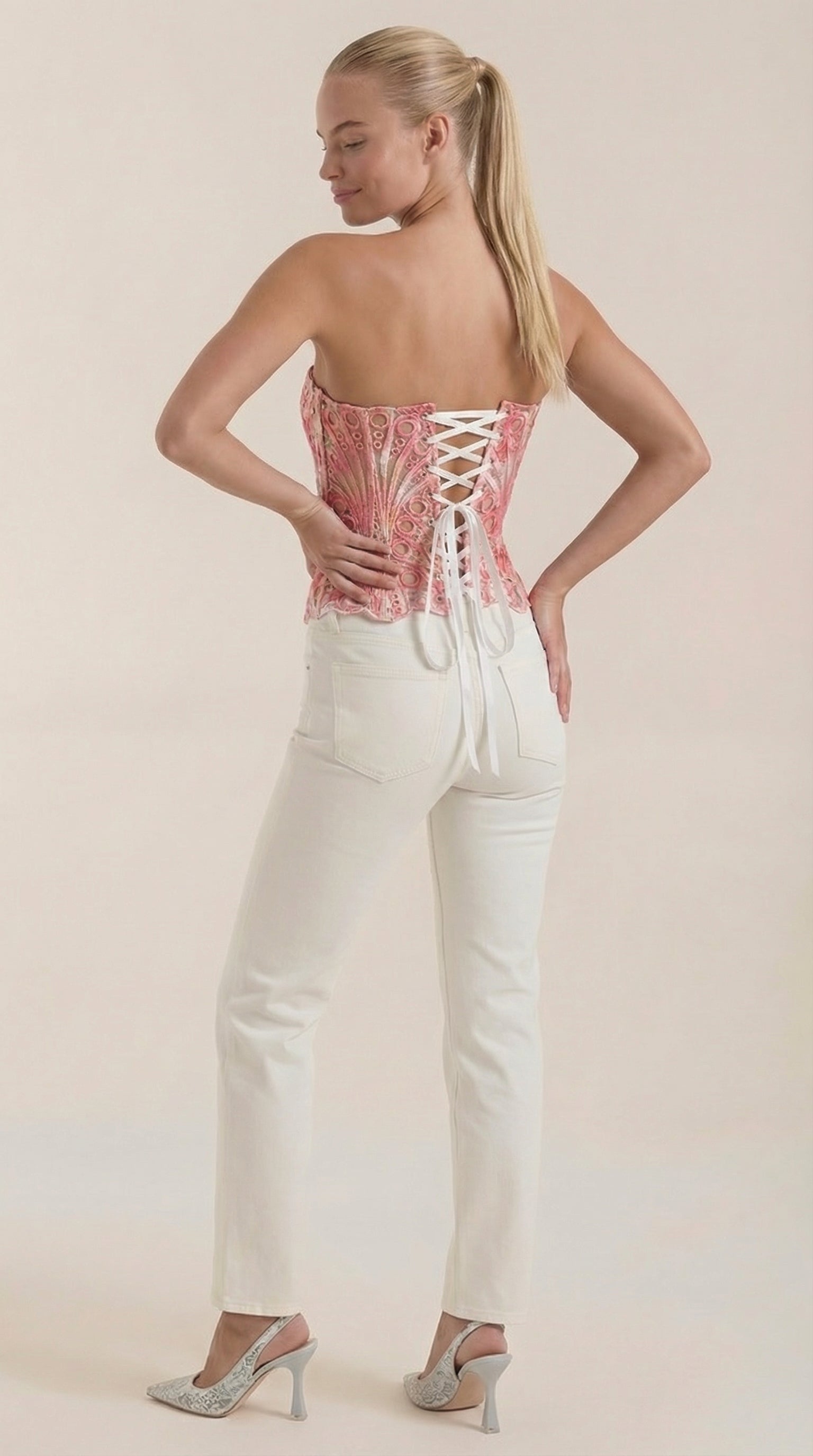 Lace Strapless Corset Top