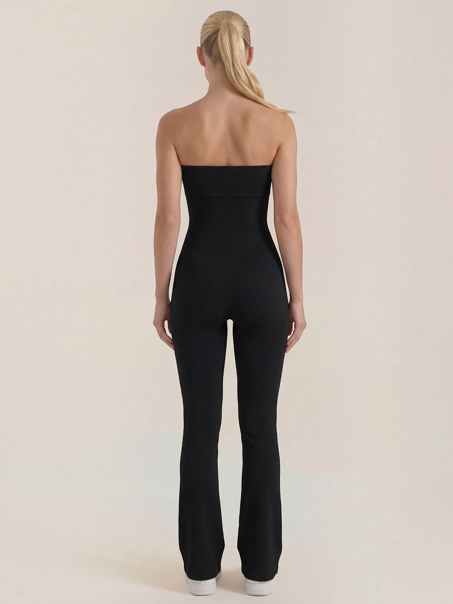 Strapless Flared Leg Jumpsuit