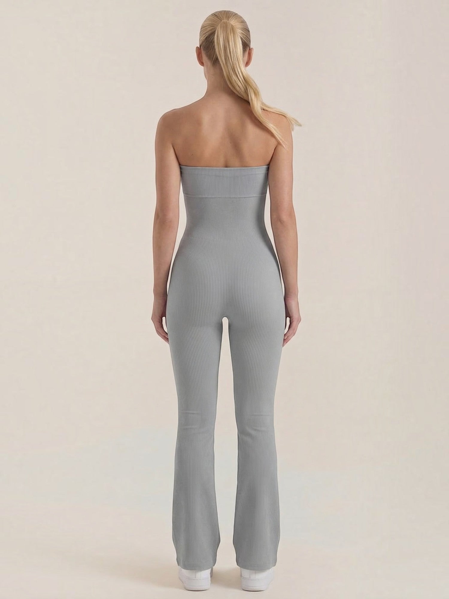Strapless Flared Leg Jumpsuit