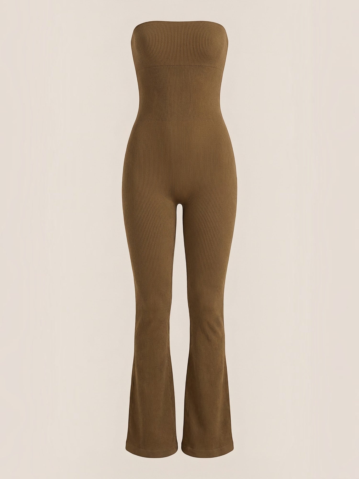 Strapless Flared Leg Jumpsuit