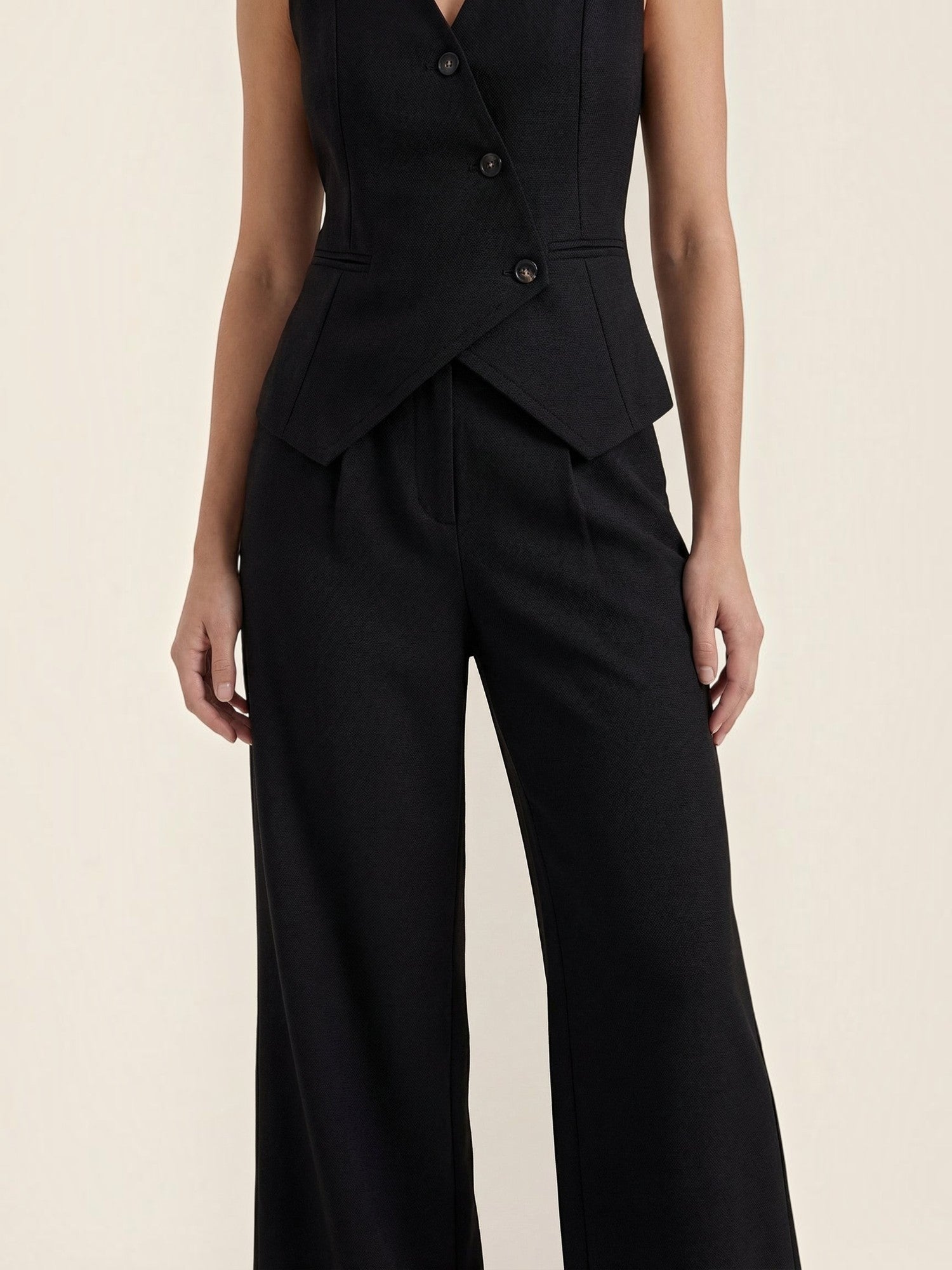 Tailored Vest & Wide Leg Trouser Set