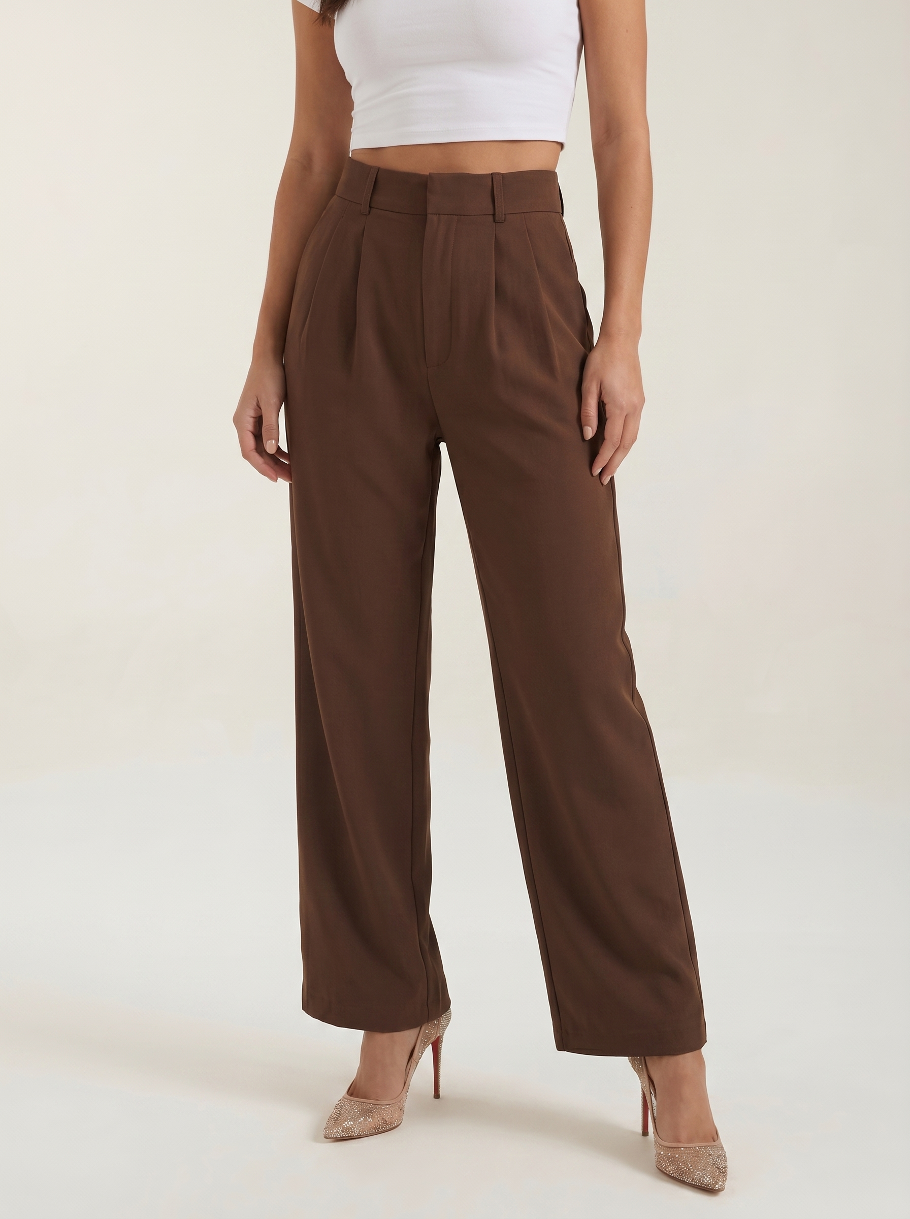 Straight Leg Tailored Trousers