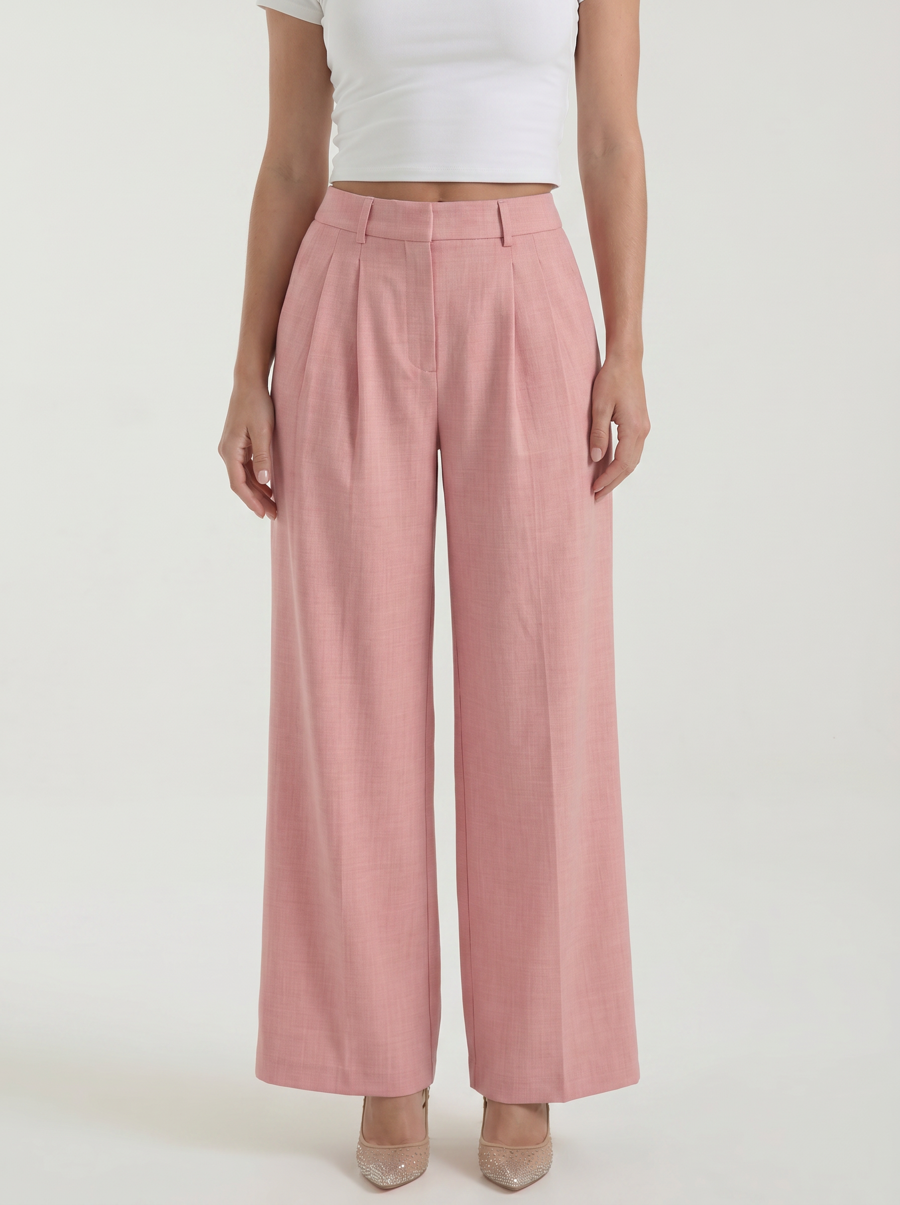 High Waist Wide Leg Trousers