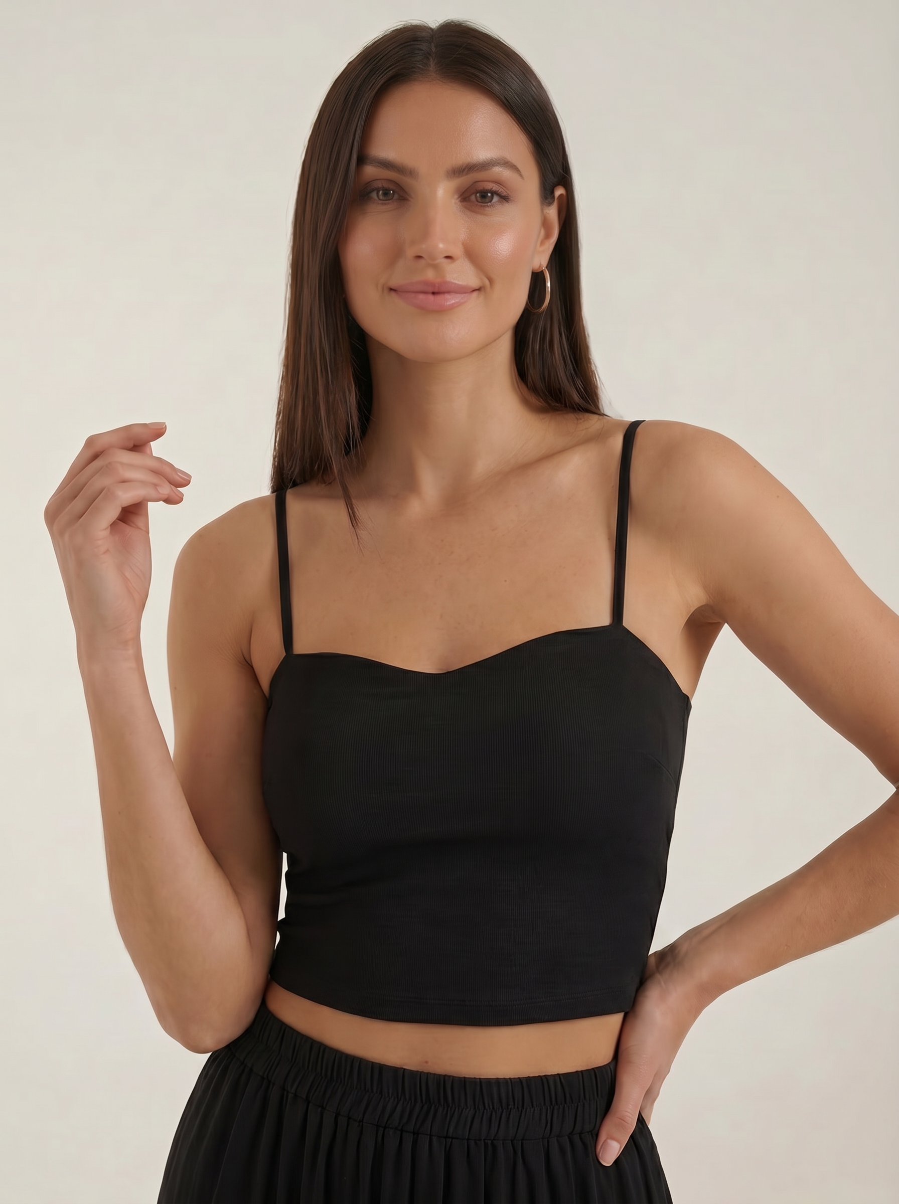 Sweetheart Neck Crop Top