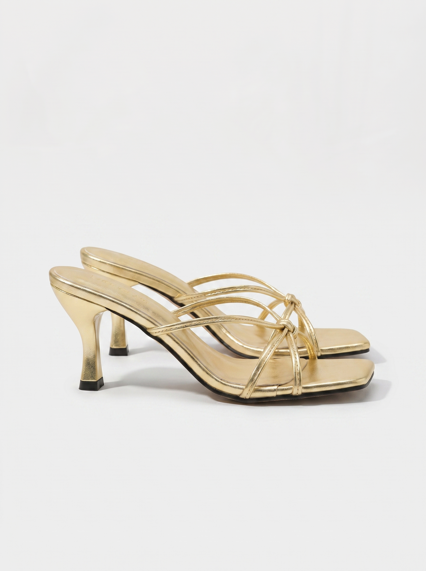 Knotted Strap Heeled Sandals