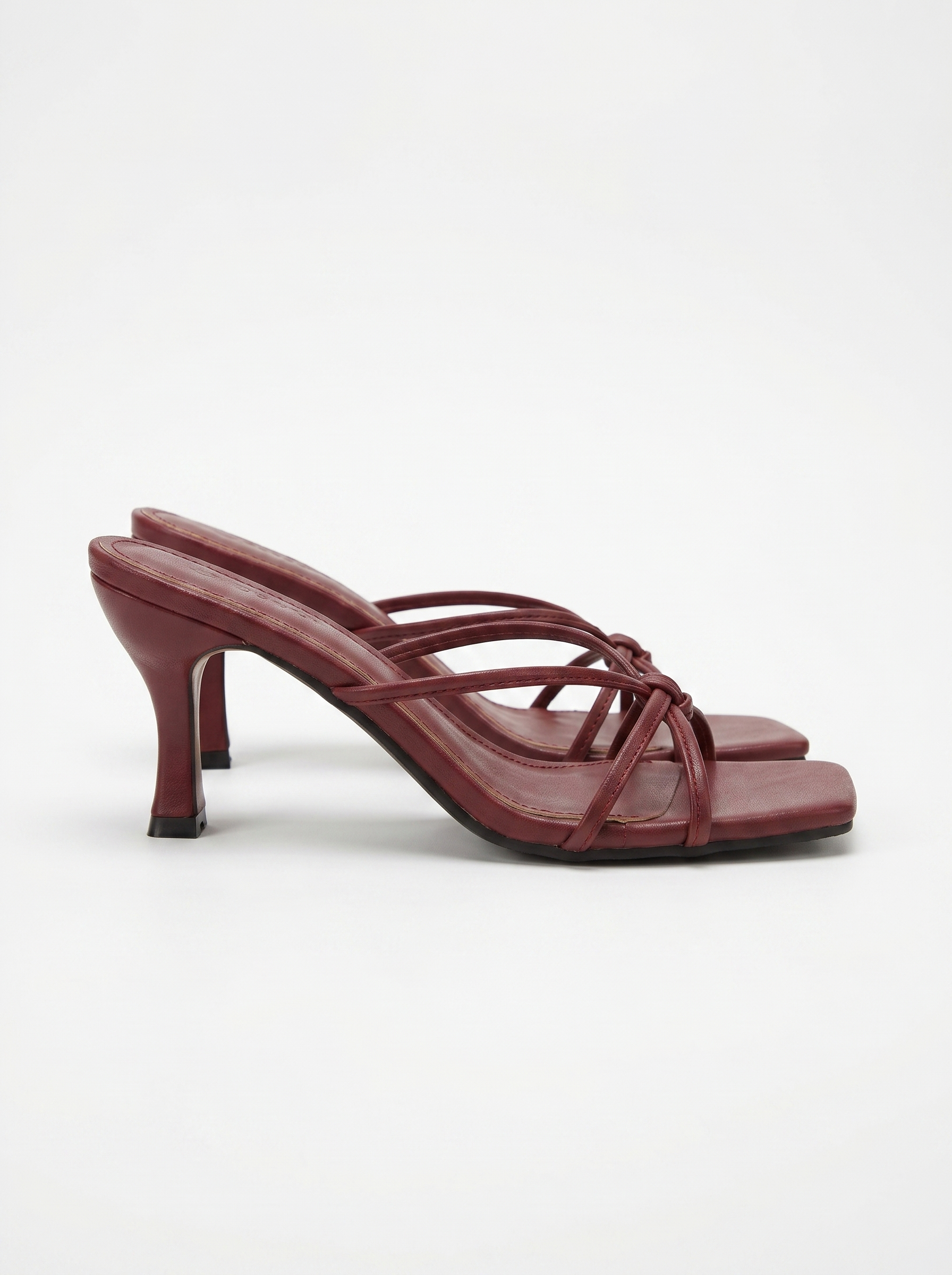 Knotted Strap Heeled Sandals