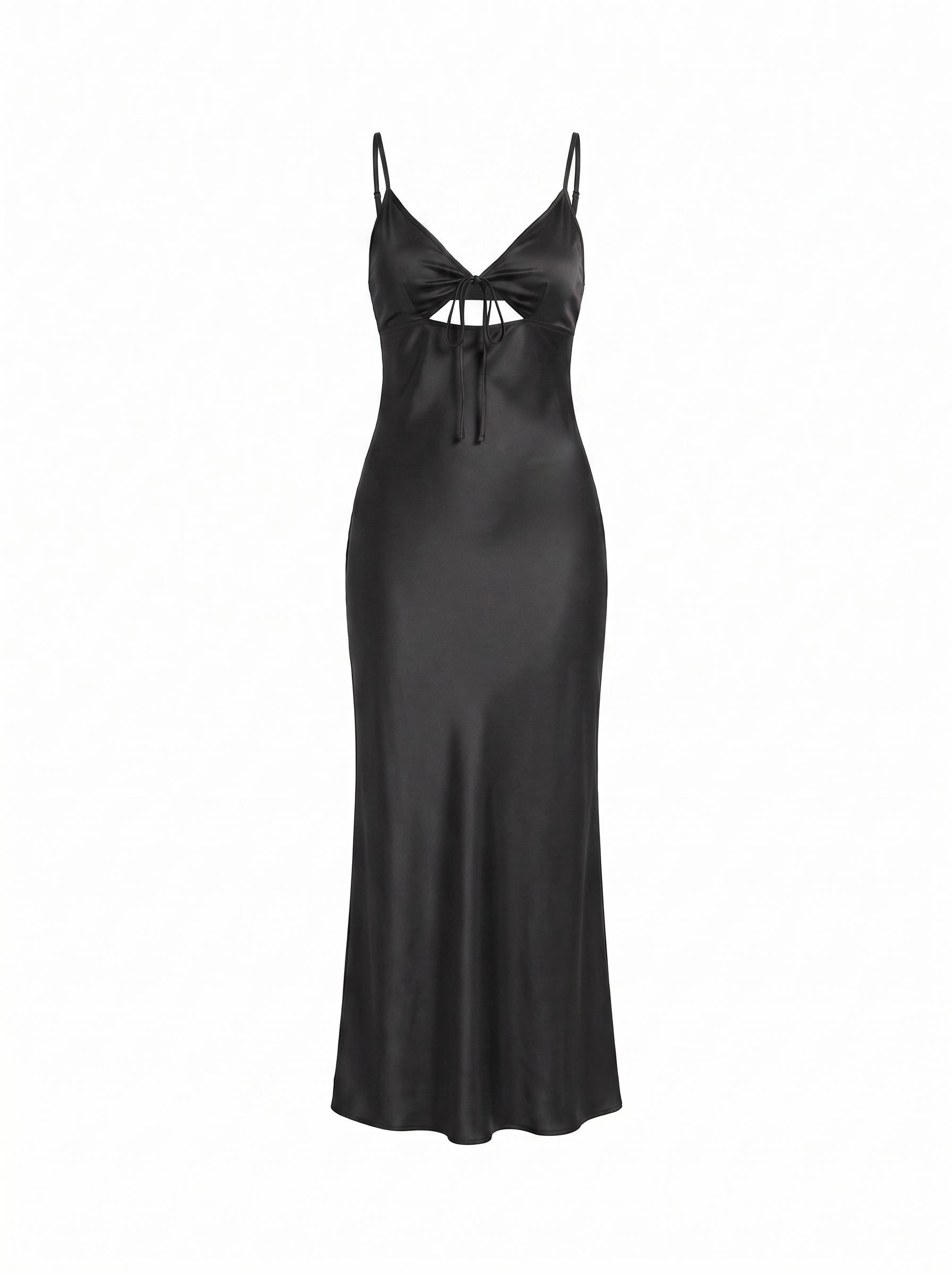 Tie-Front Maxi Dress with Cut-Out Detail