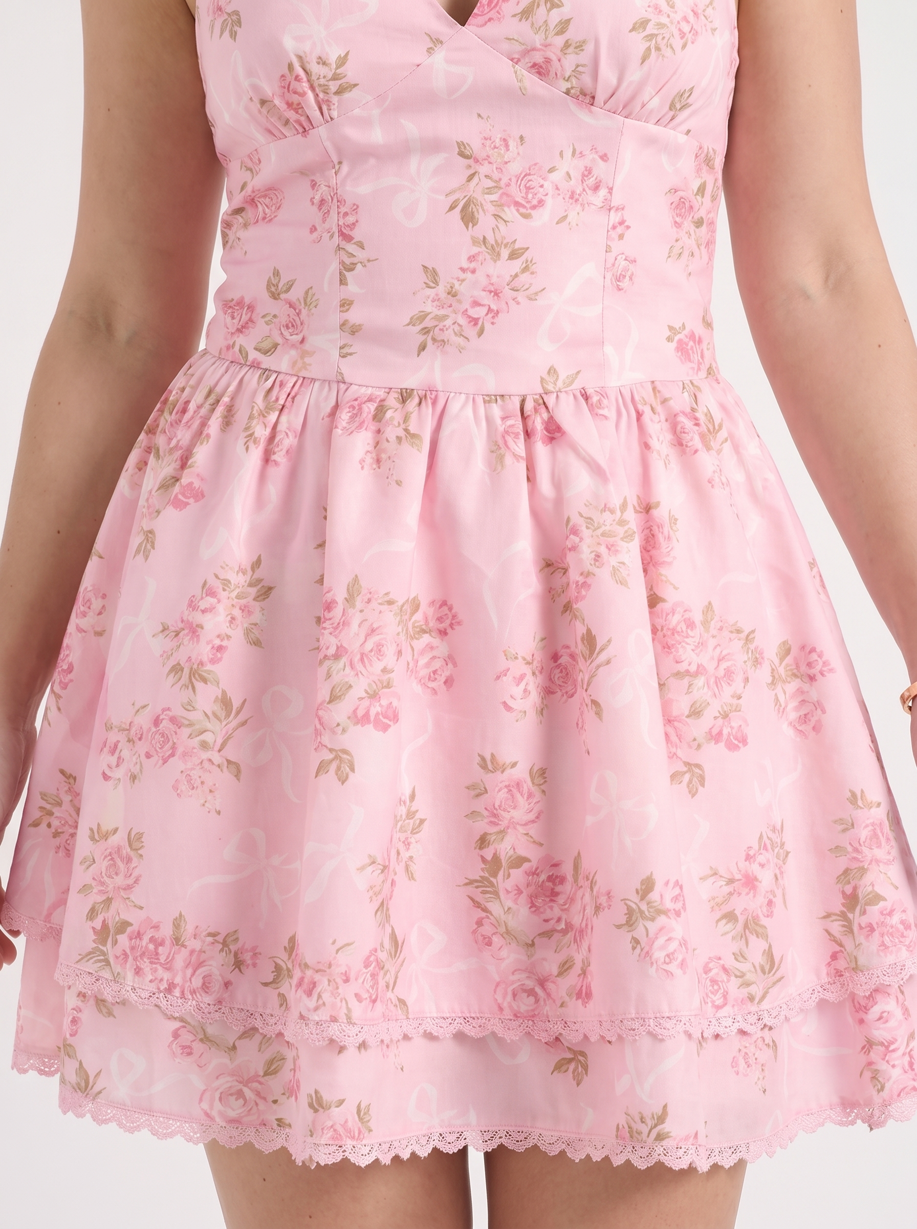 Floral Halterneck Mini Dress