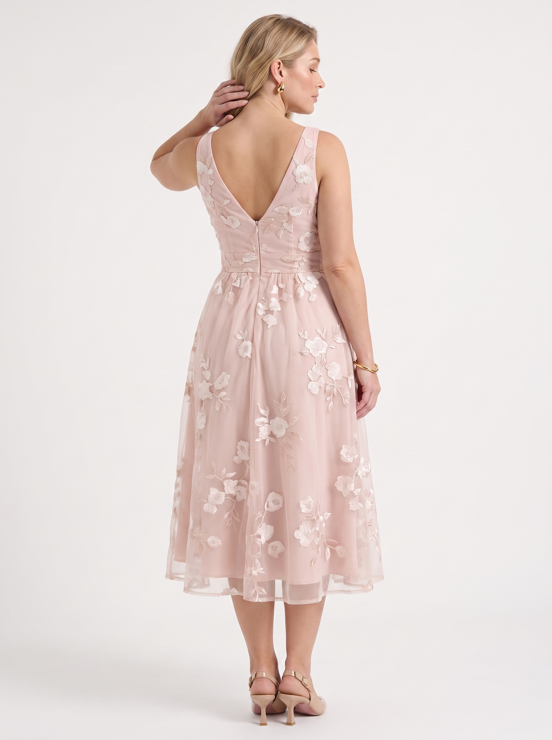 Floral Wrap Midi Dress