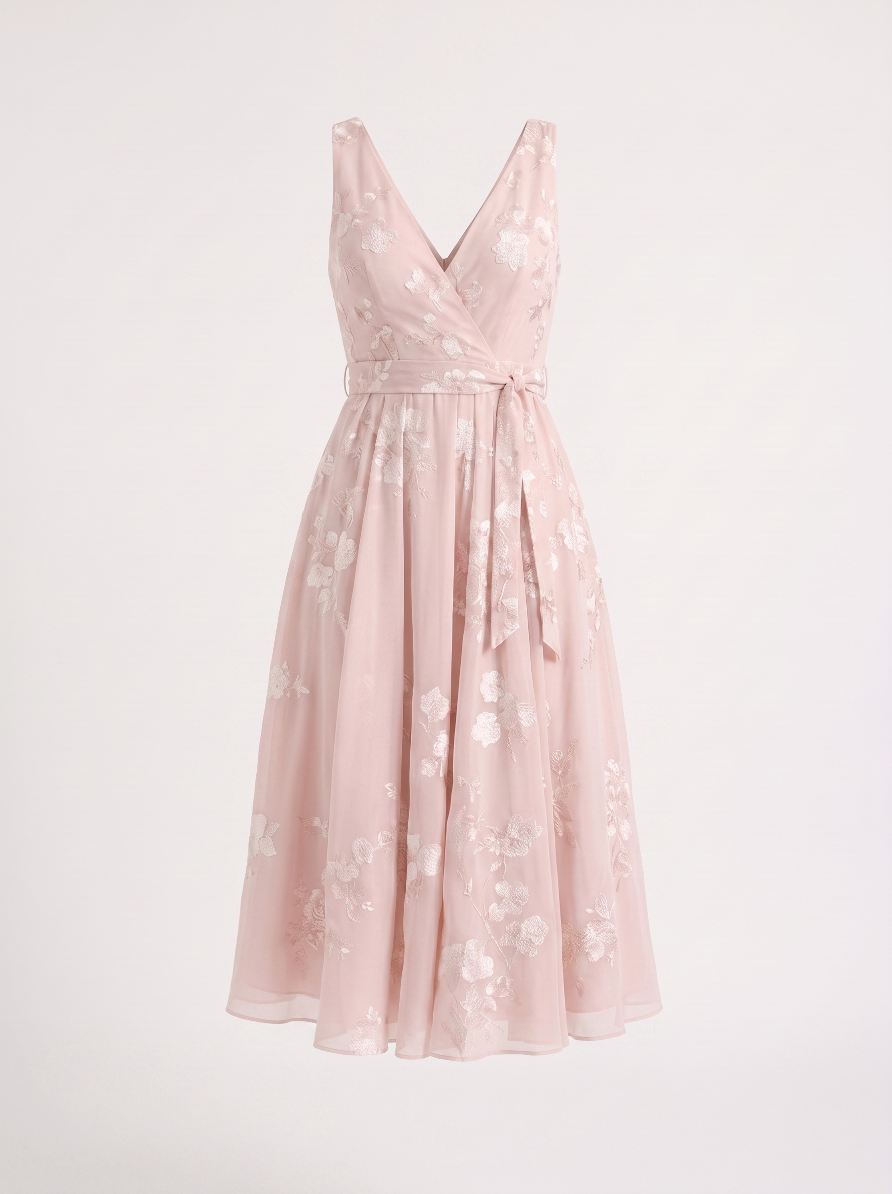 Floral Wrap Midi Dress