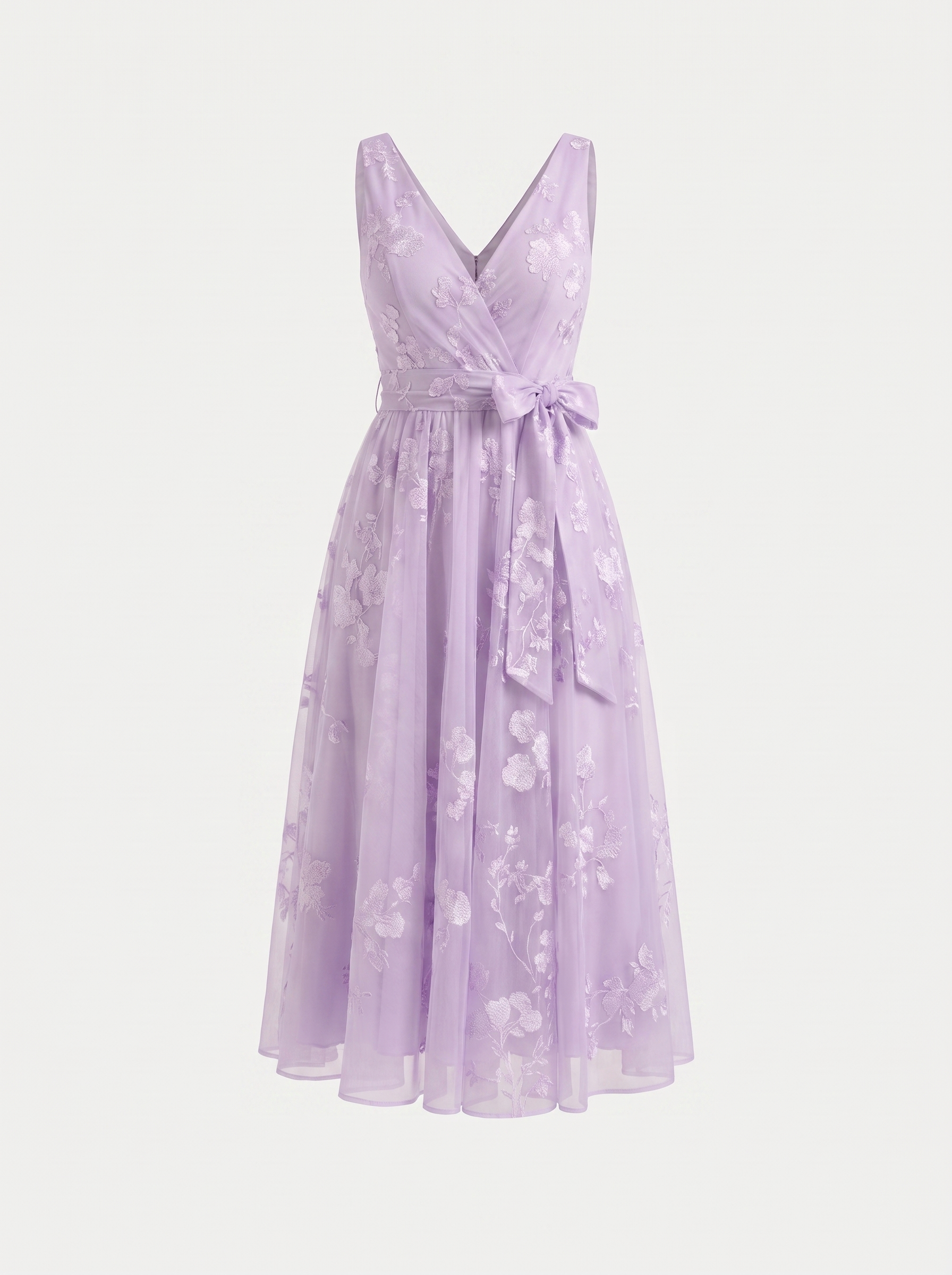 Floral Wrap Midi Dress