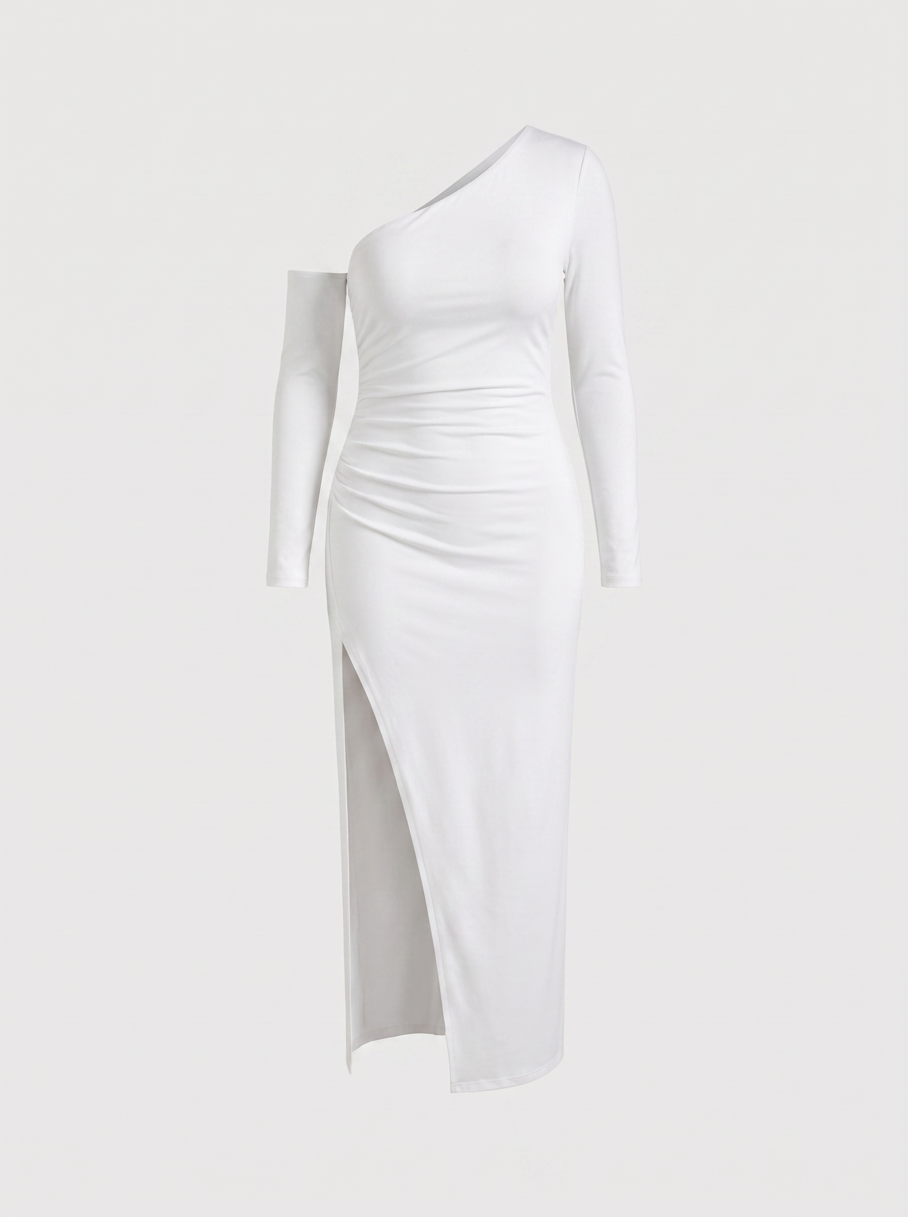 One-Shoulder Maxi Dress with Side Slit
