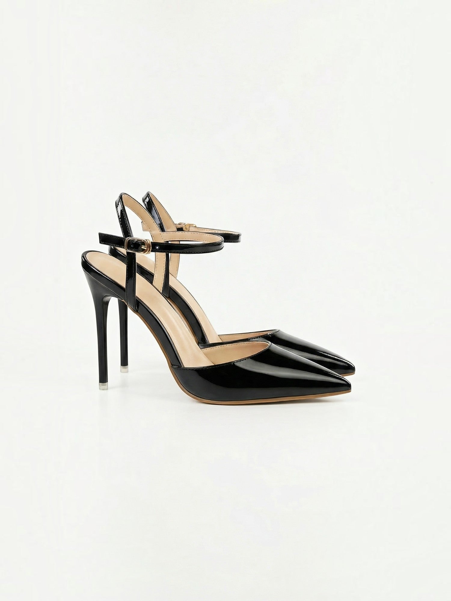 Pointed-Toe Ankle Strap Heels