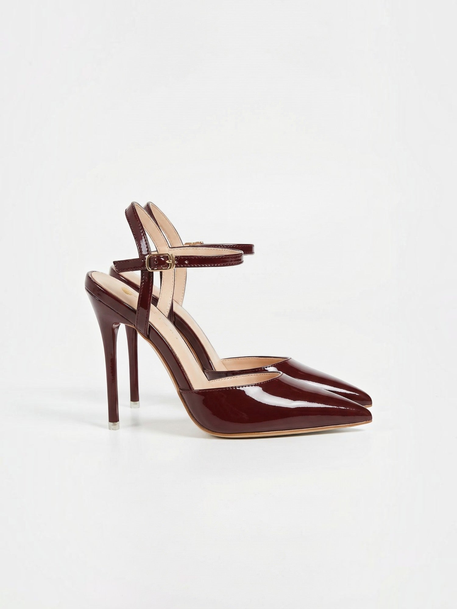Pointed-Toe Ankle Strap Heels