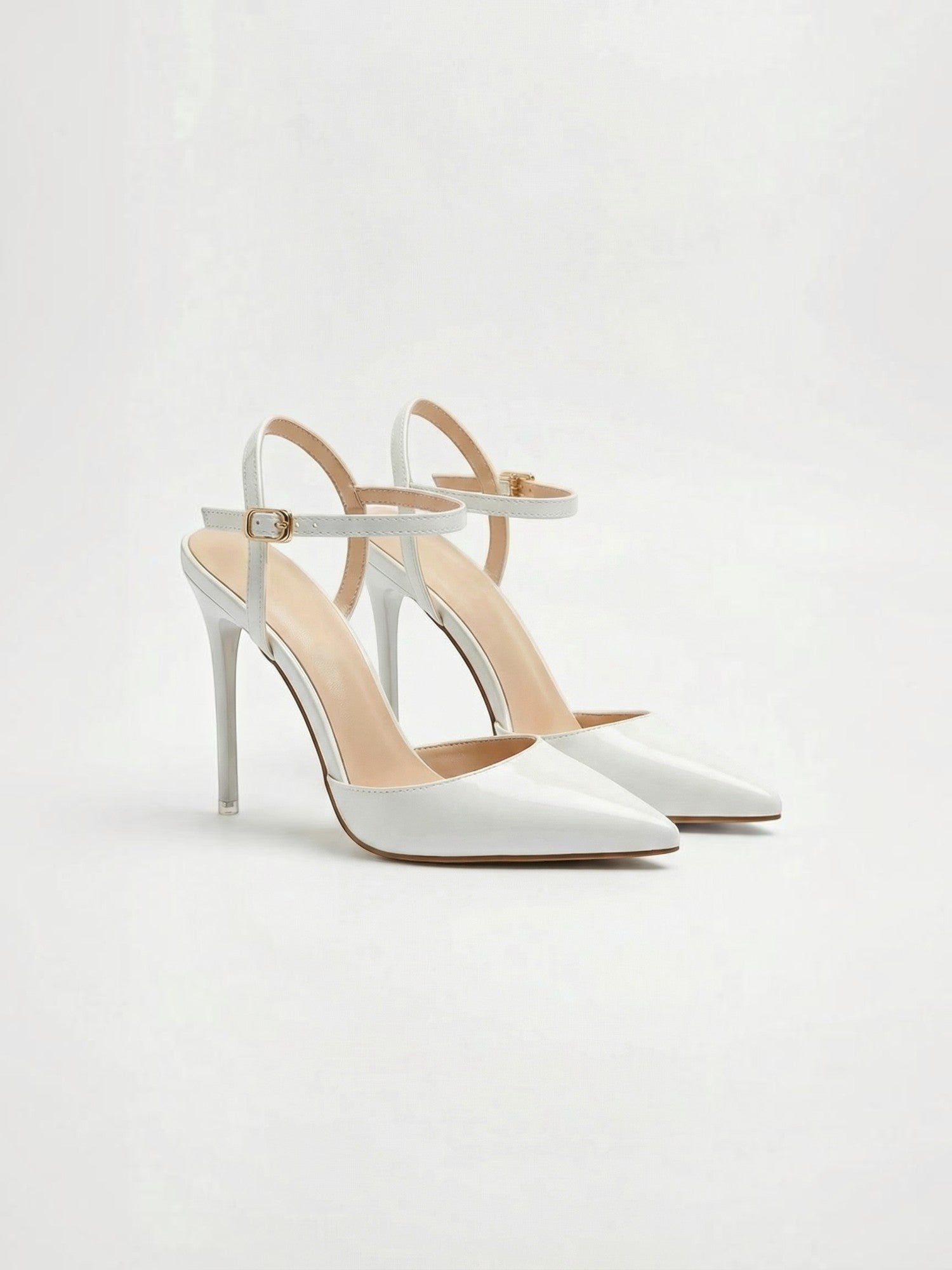 Pointed-Toe Ankle Strap Heels