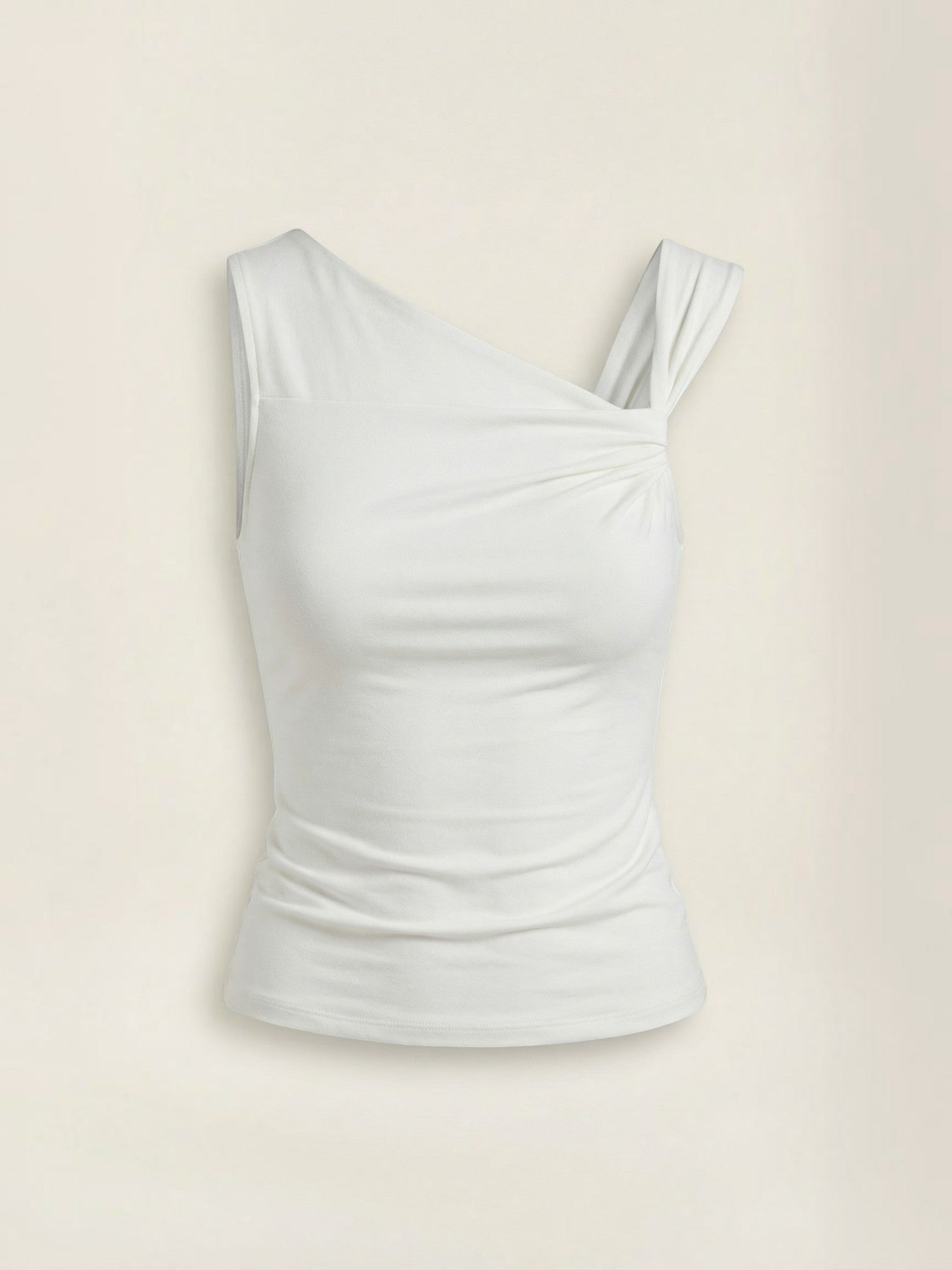 Asymmetric Off Shoulder Ruched Top