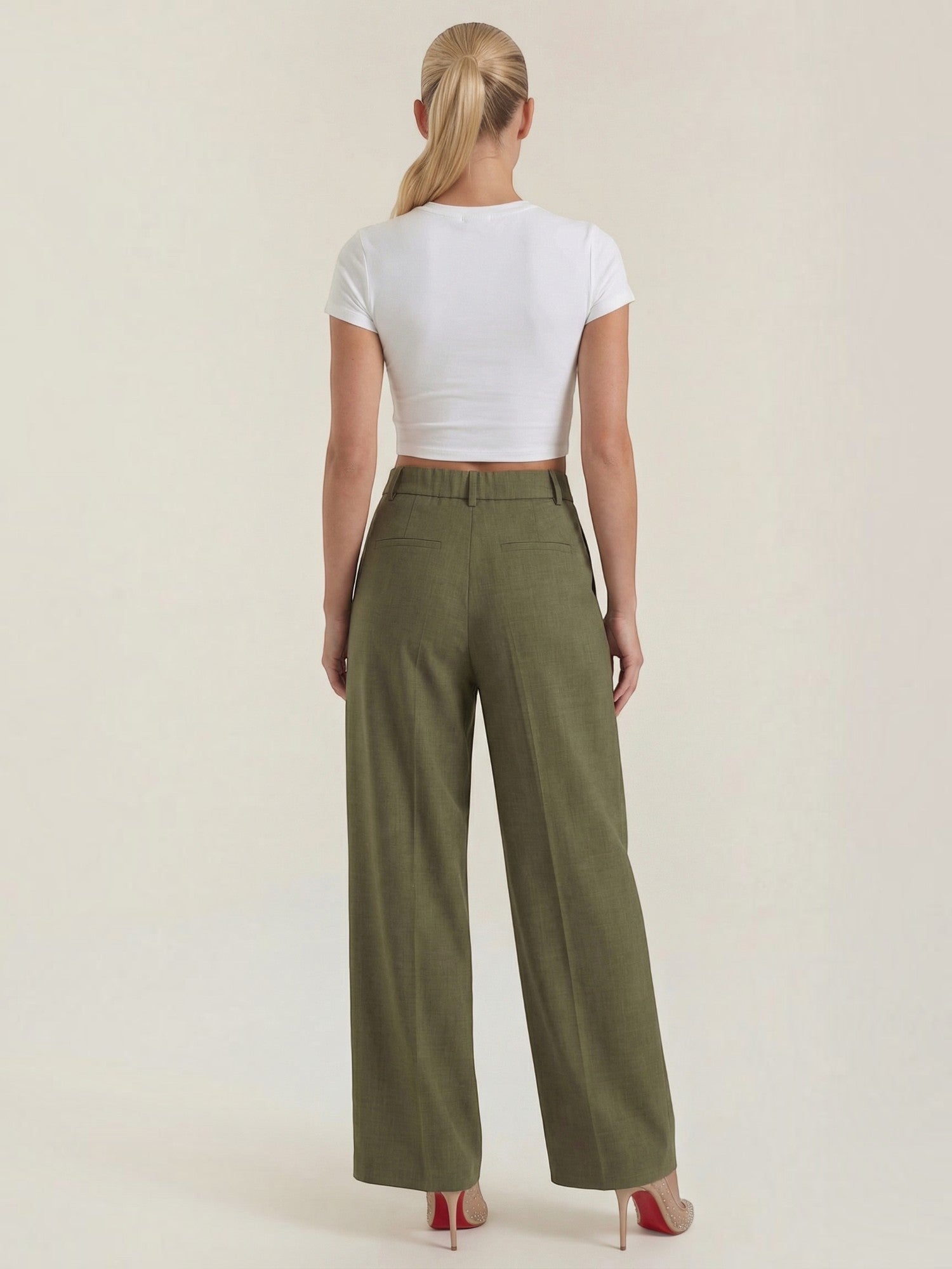 High Waist Wide Leg Trousers