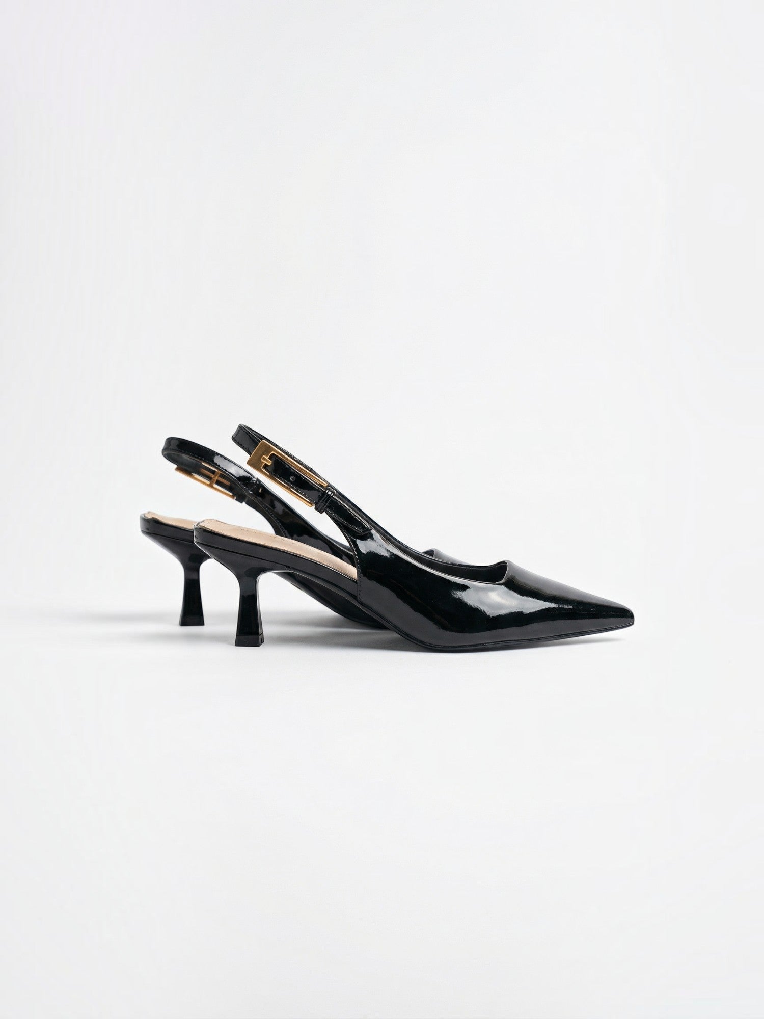Patent Slingback Kitten Heels