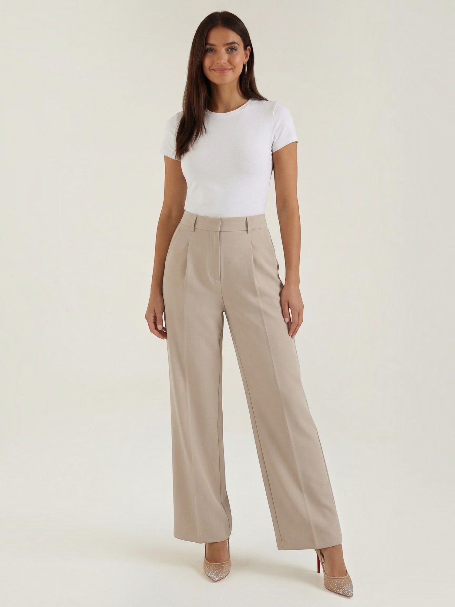 Straight Leg Tailored Trousers