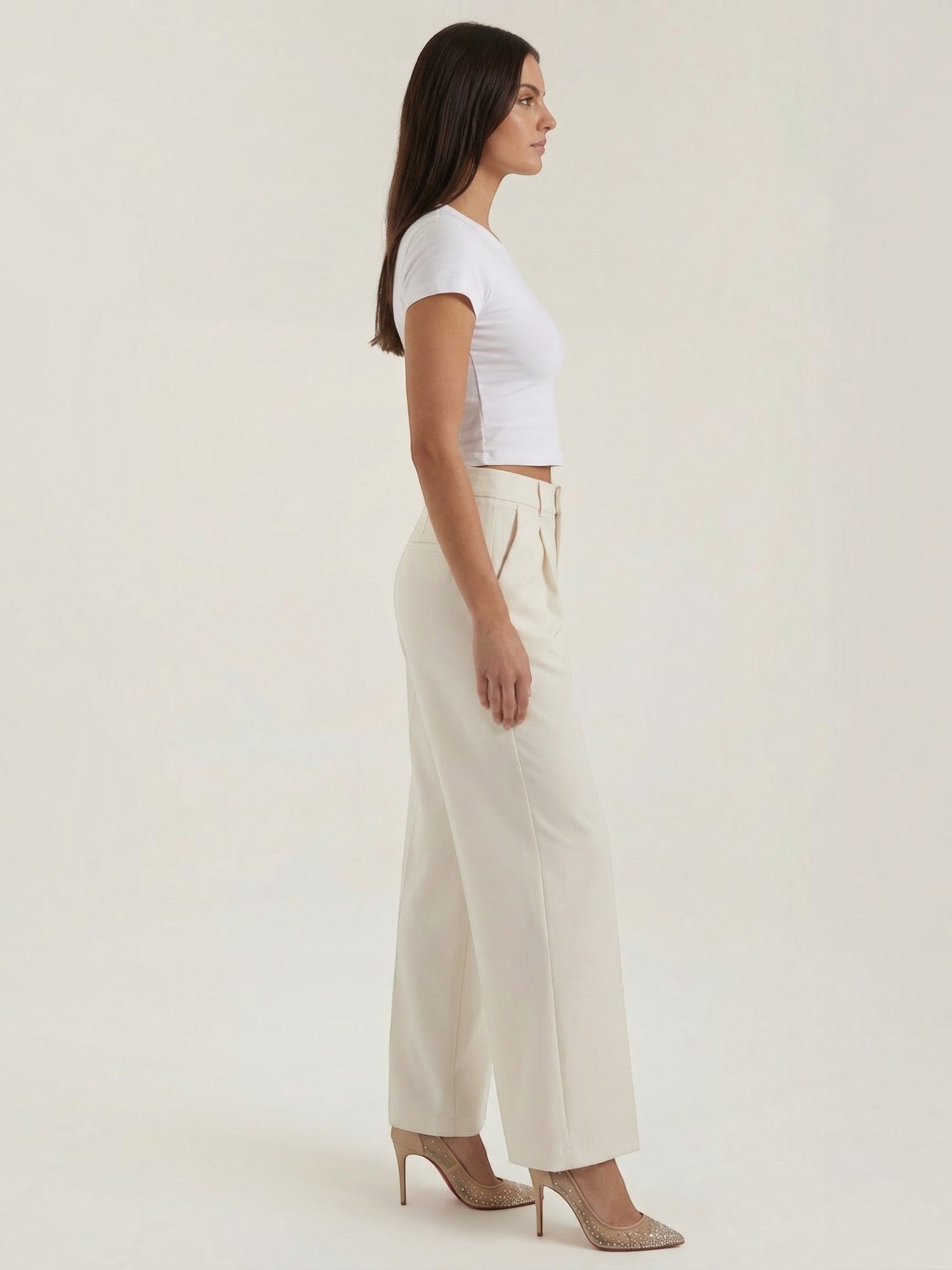 Straight Leg Tailored Trousers