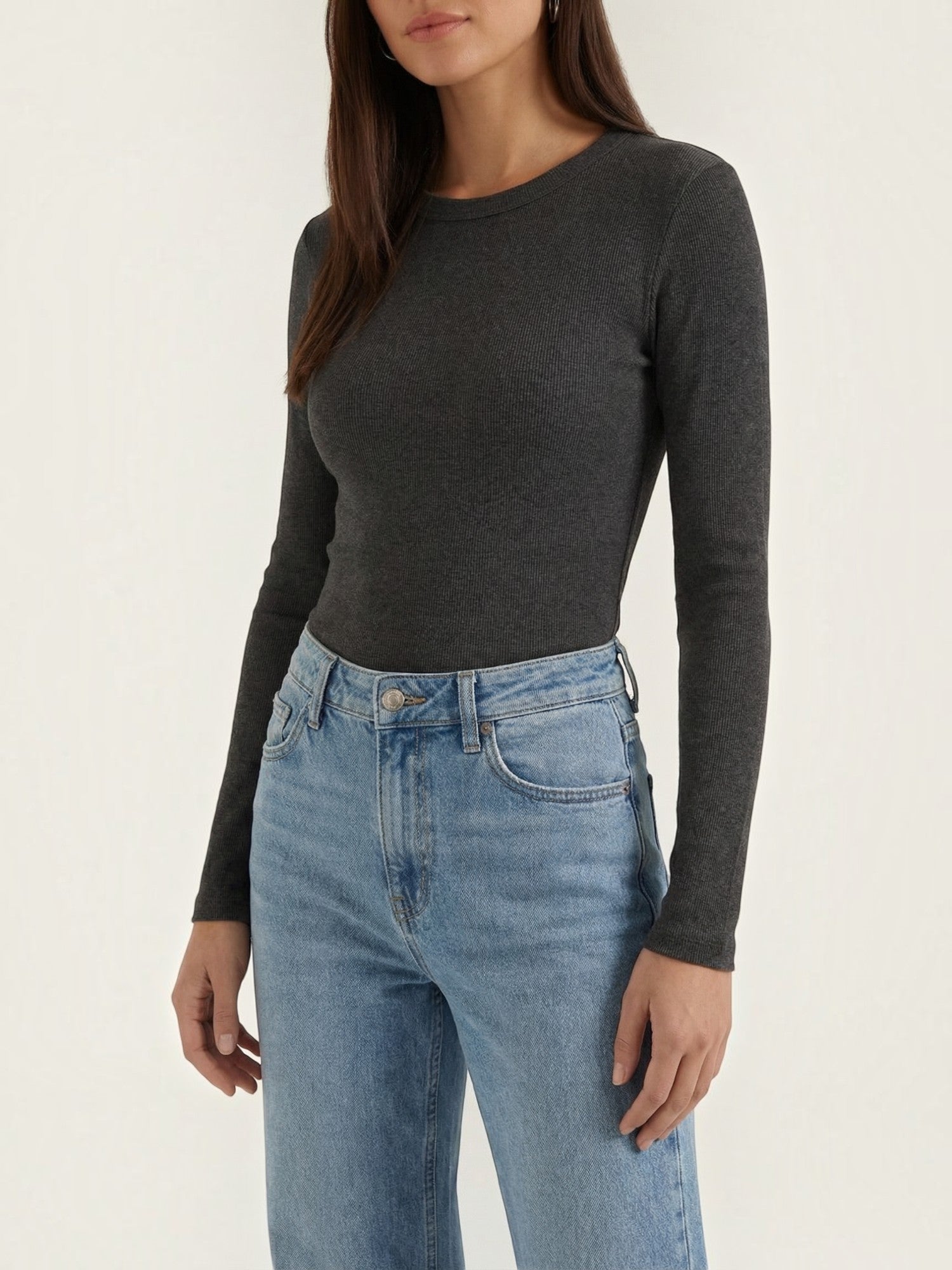 Classic Ribbed Long Sleeve Top