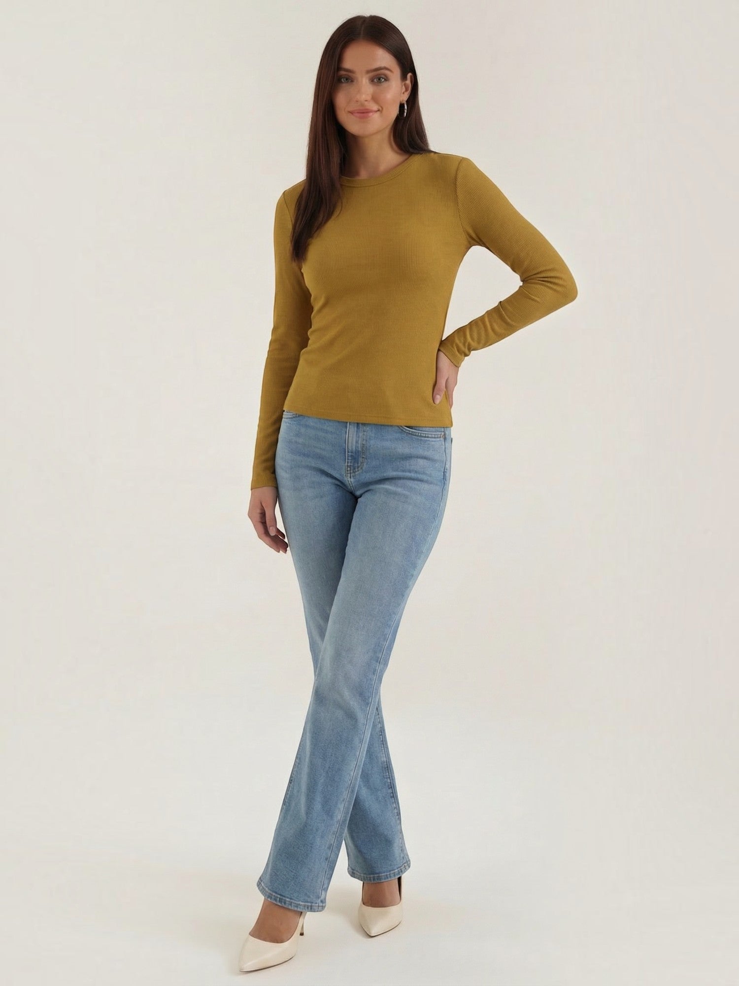 Classic Ribbed Long Sleeve Top