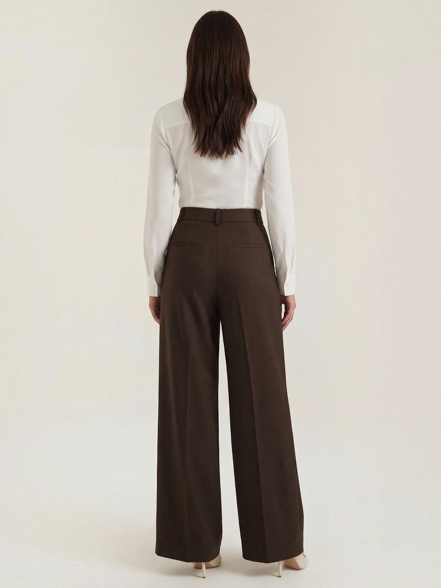 Tailored High Waist Wide Leg Trousers