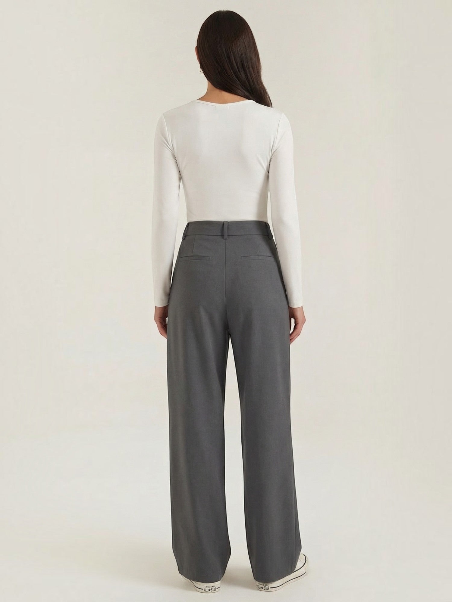 Wrap Front Wide Leg Trousers