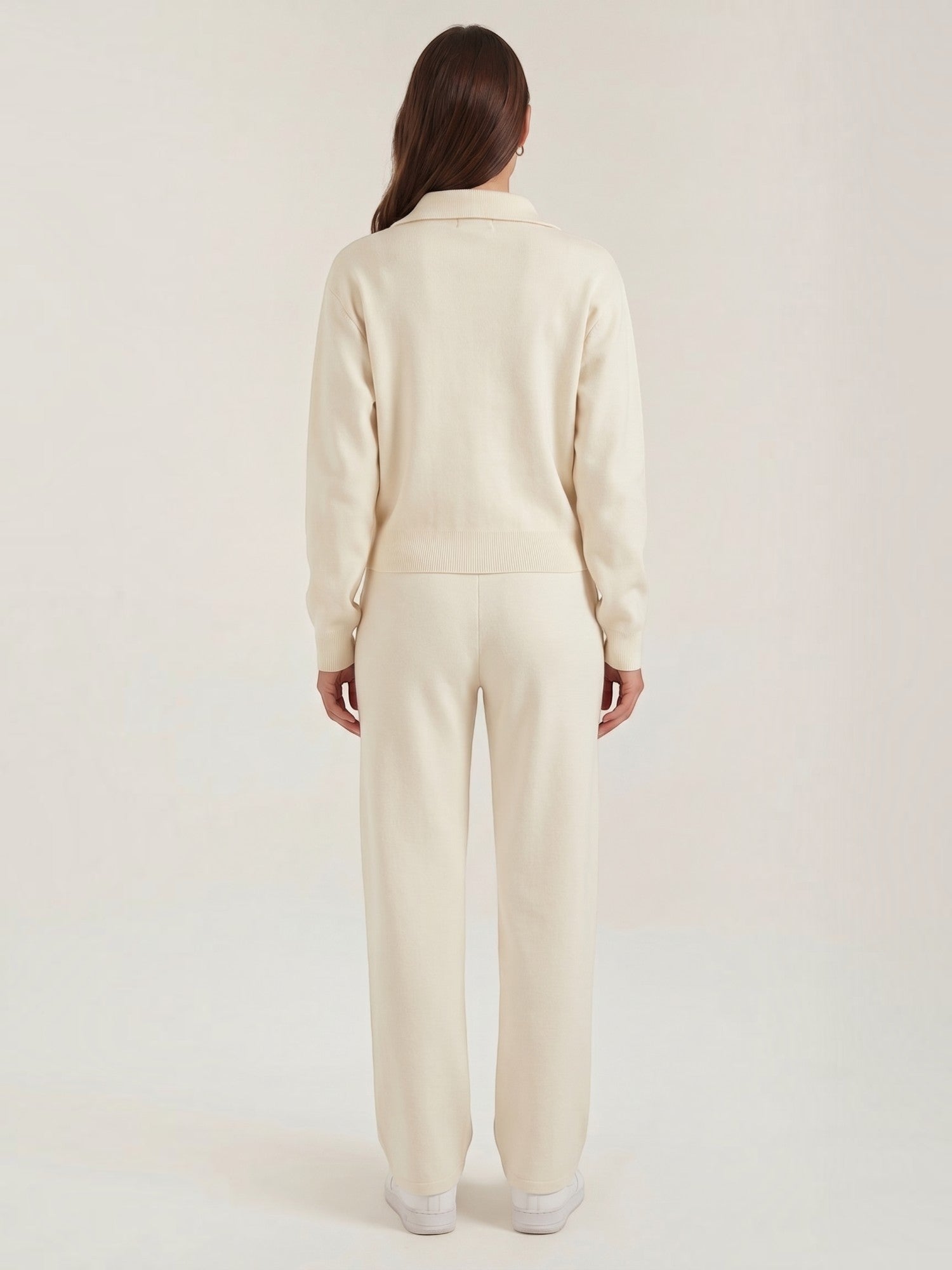 Zip Up Knit Two Piece Set