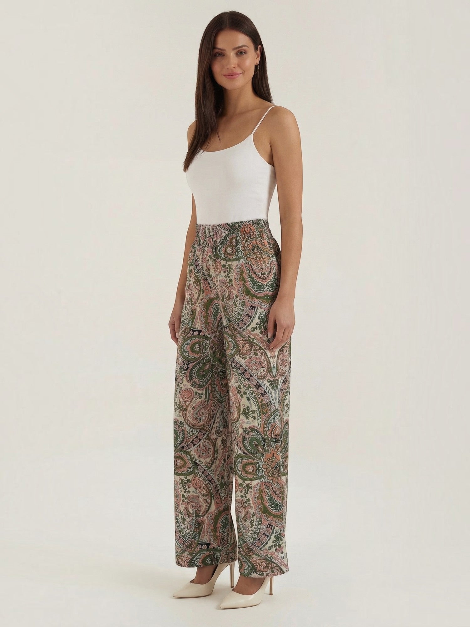 Paisley Wide Leg Pants