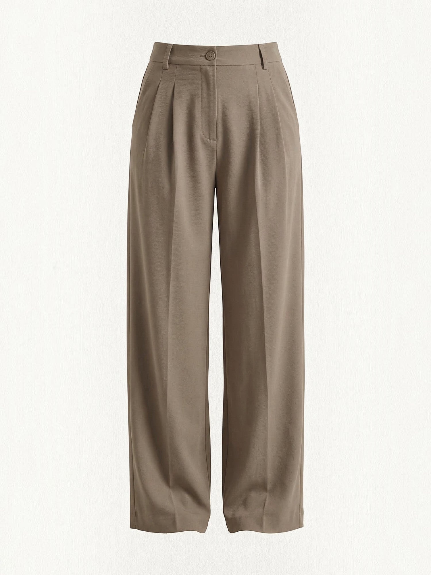 High Waist Pleated Wide Leg Trousers