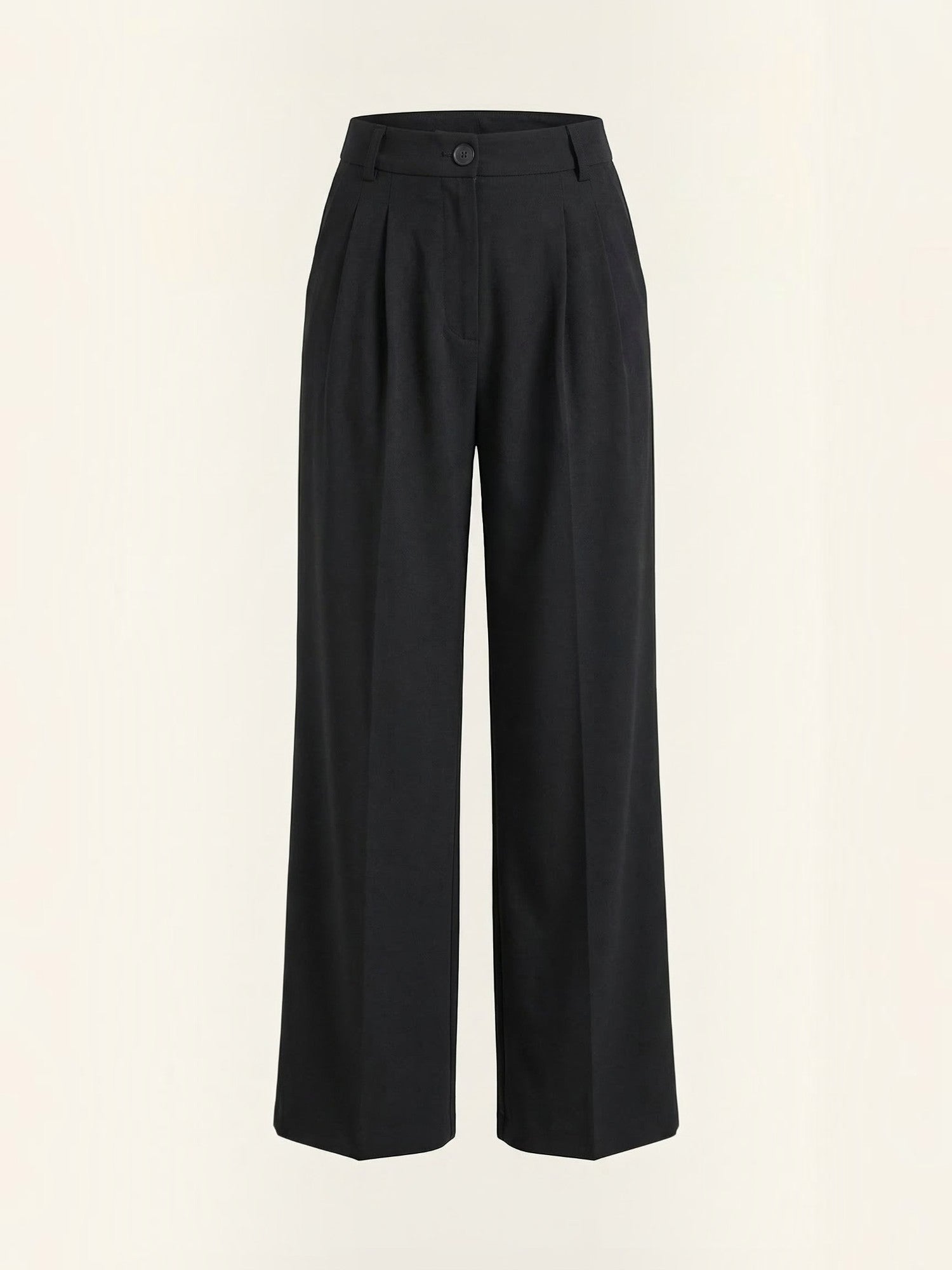 High Waist Pleated Wide Leg Trousers
