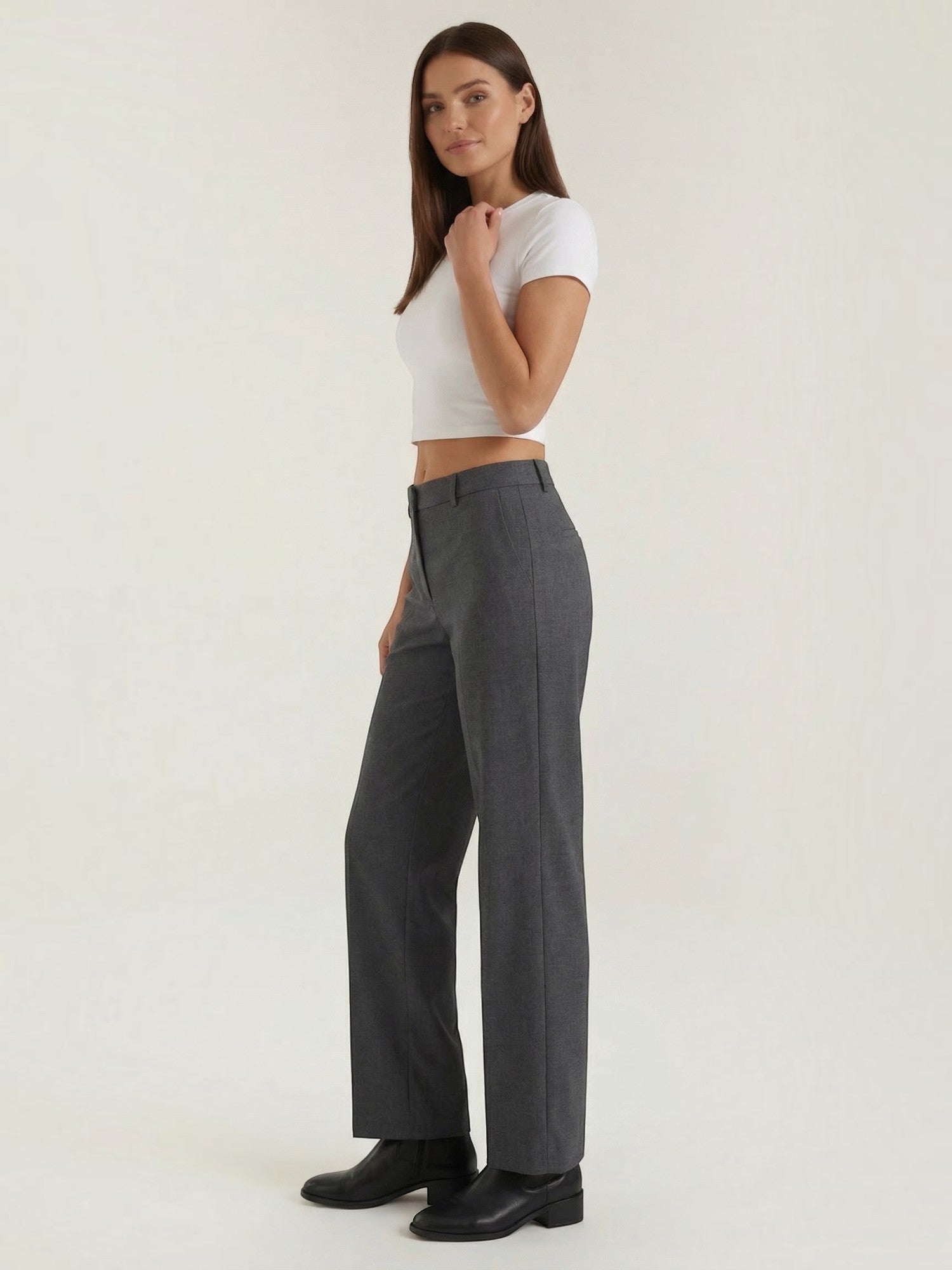 Tailored Wide Leg Trousers