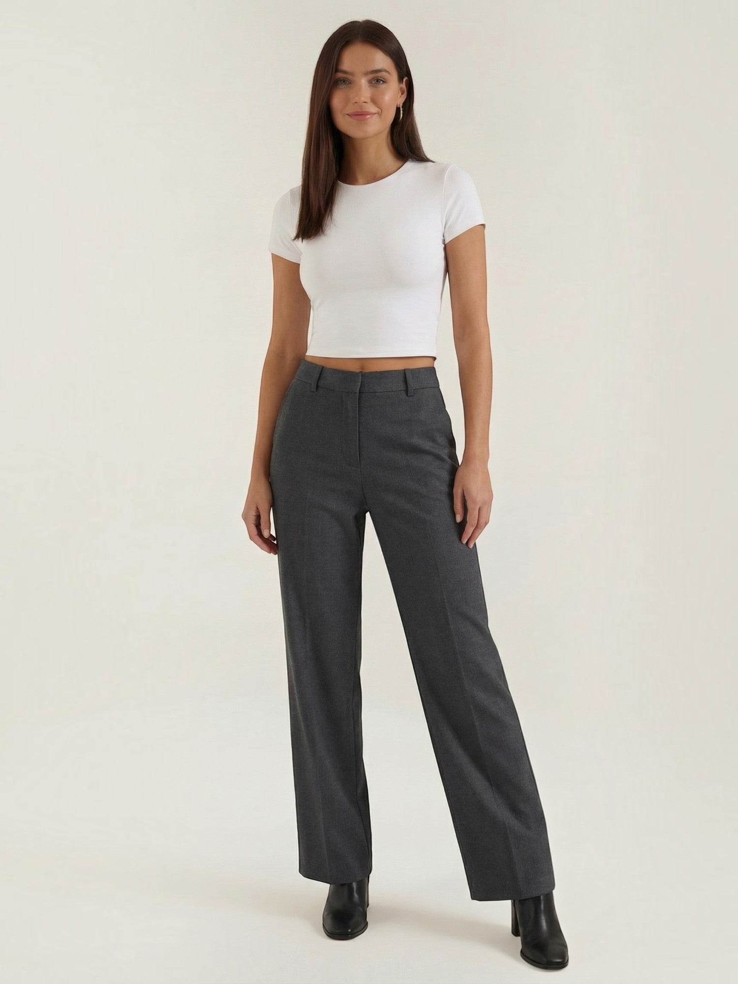 Tailored Wide Leg Trousers