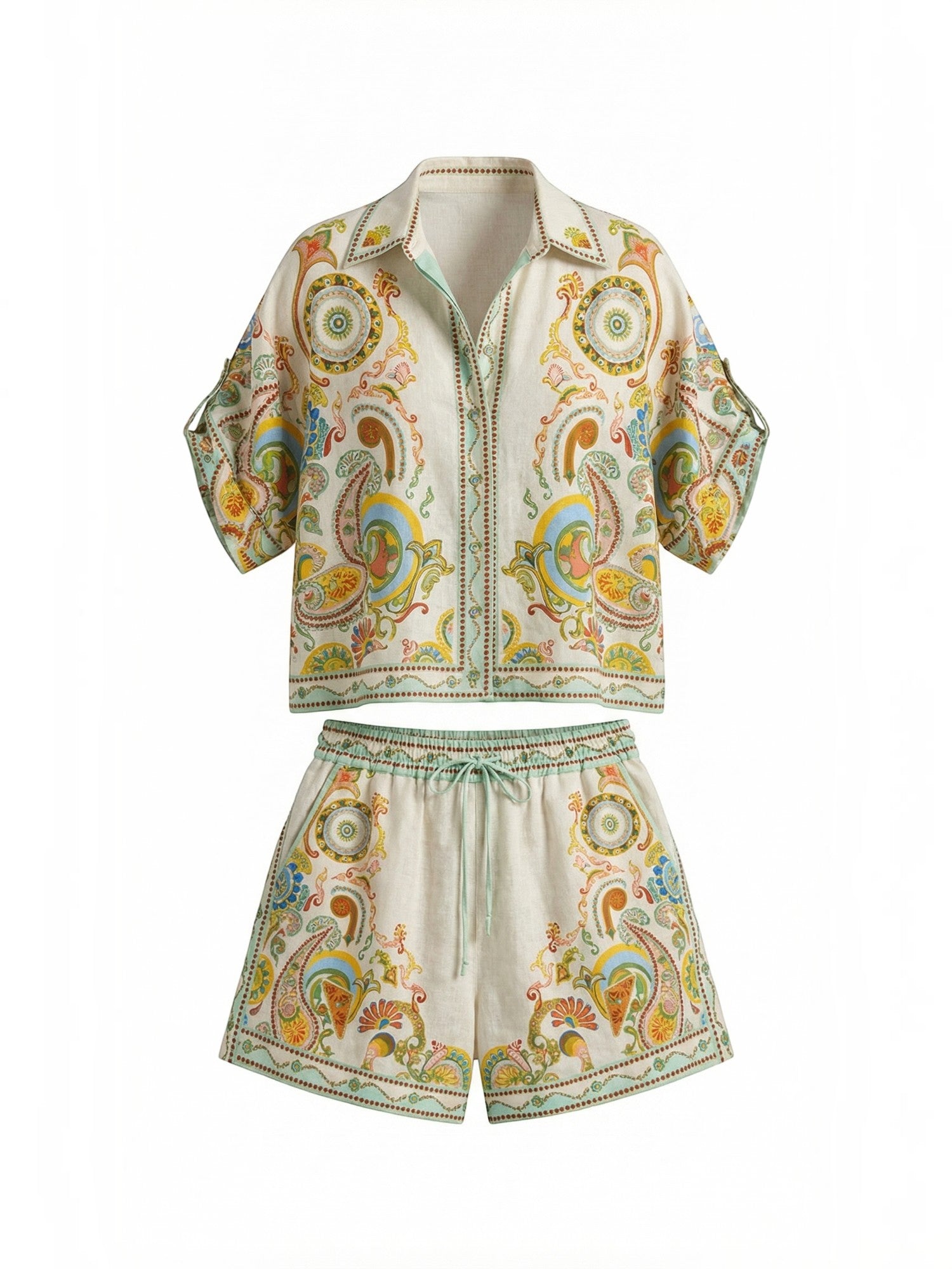 Printed Shirt & Shorts Set