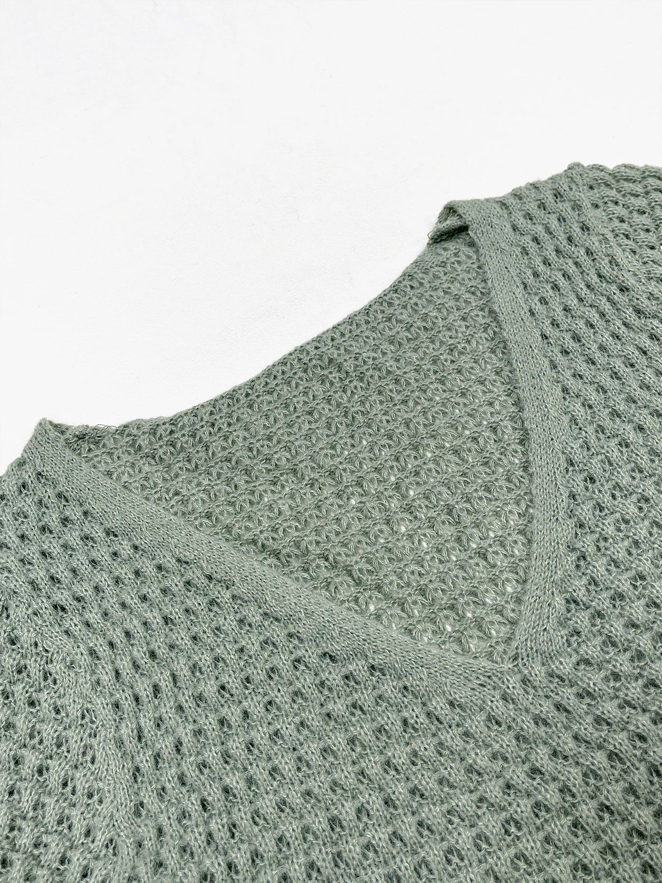 V-Neck A-Line Knit Sweater Midi Dress