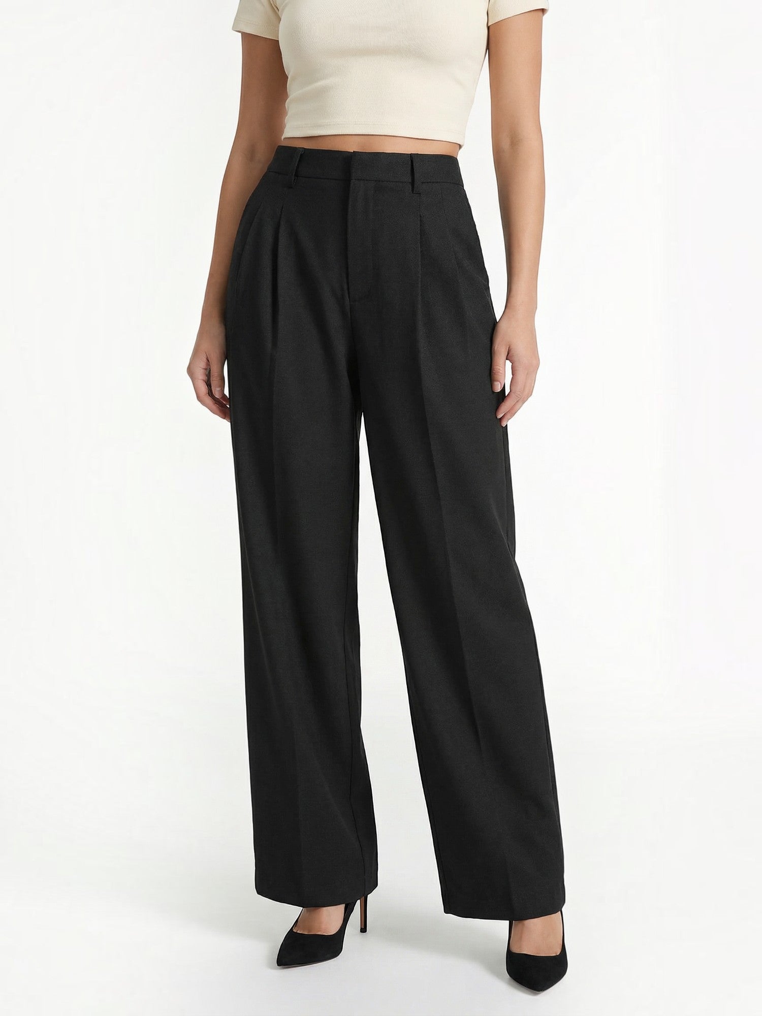 Tailored Wide Leg Trousers