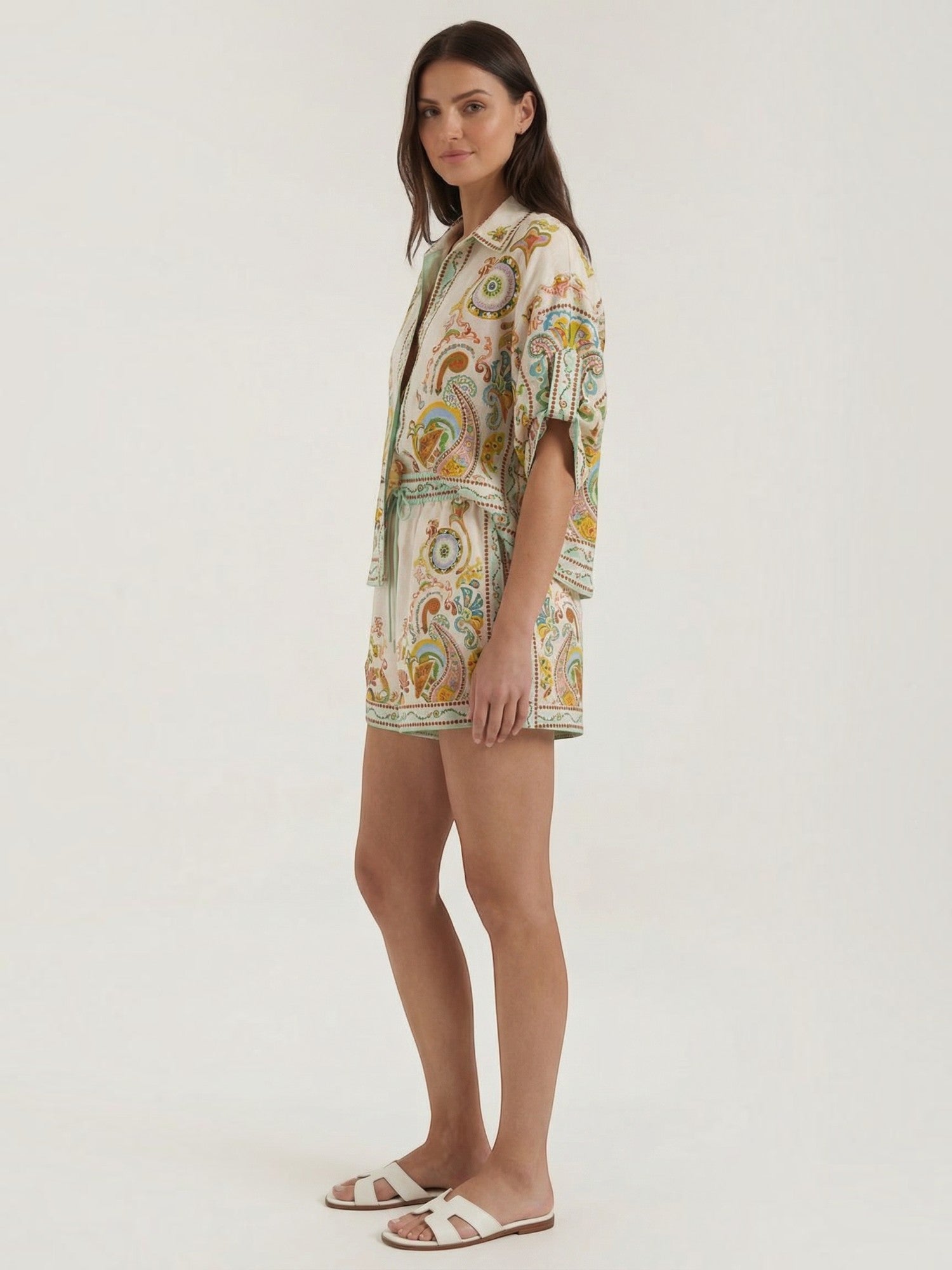 Printed Shirt & Shorts Set
