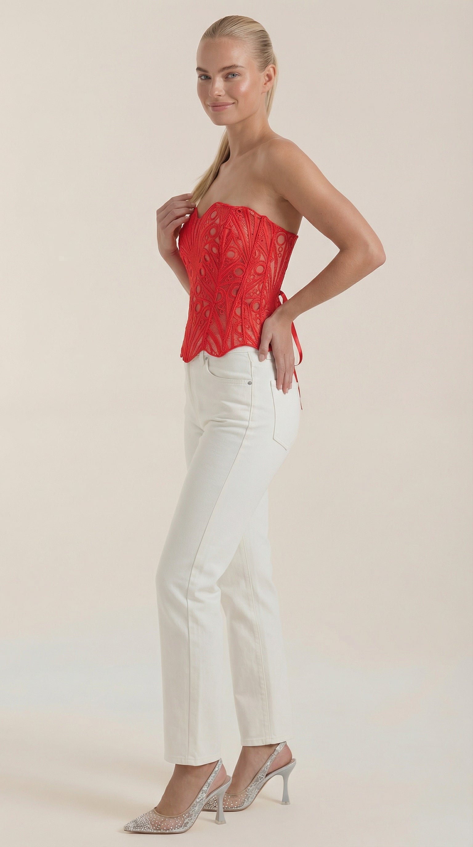 Lace Strapless Corset Top