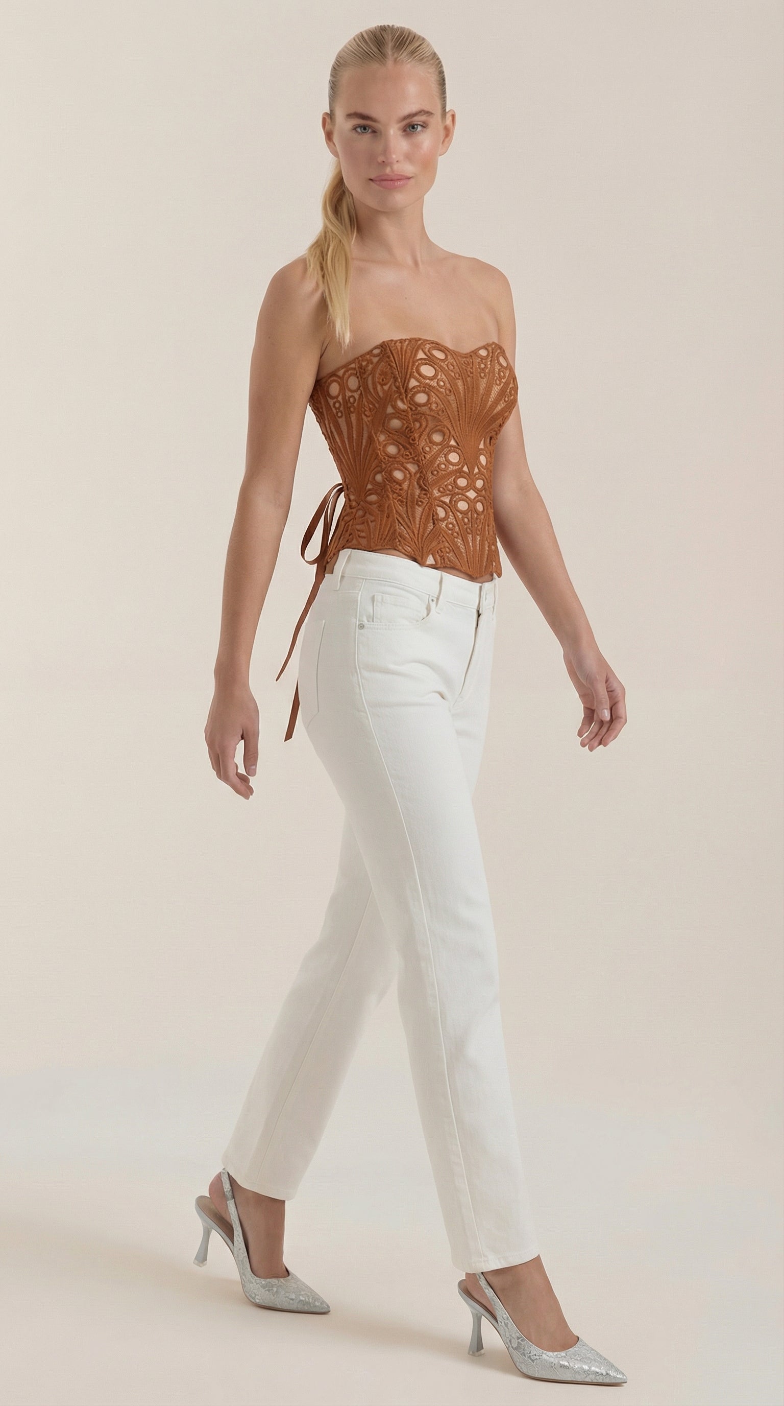 Lace Strapless Corset Top
