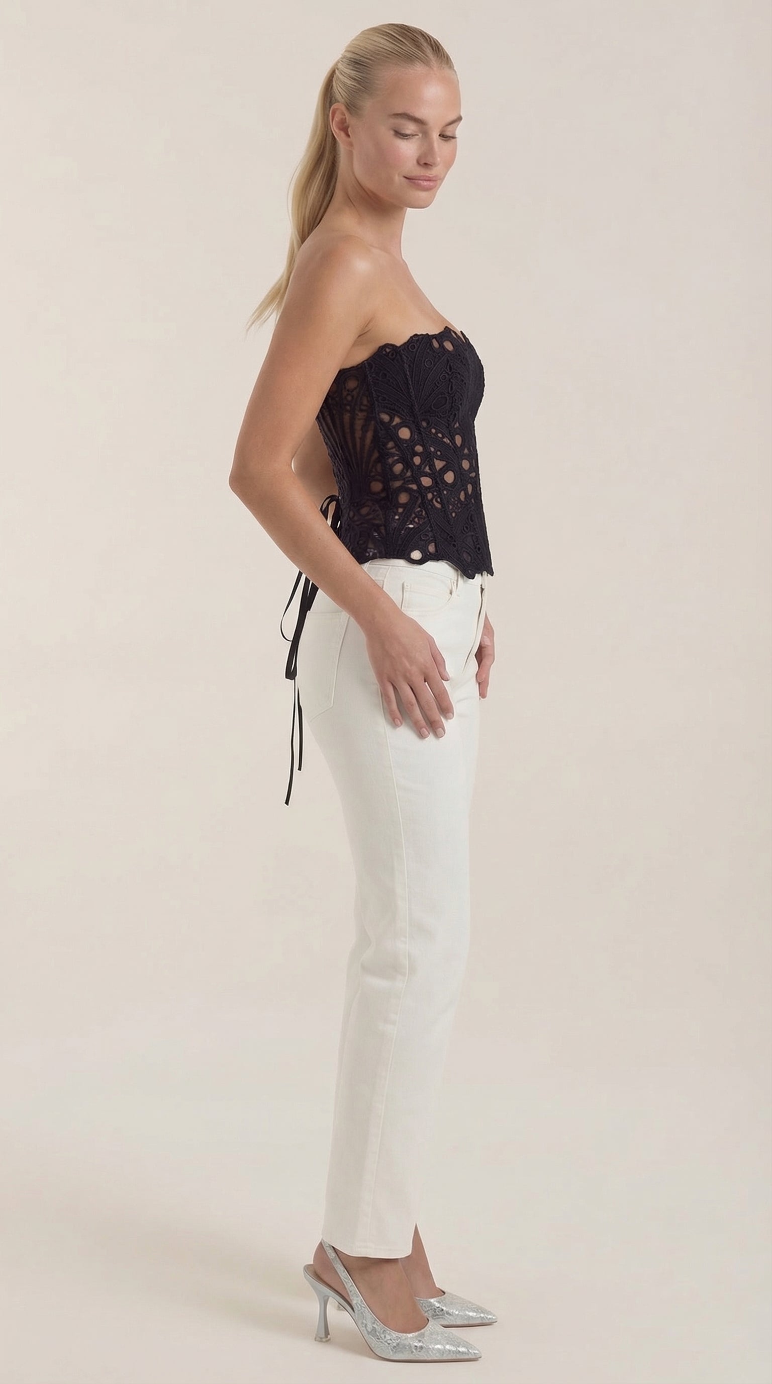 Lace Strapless Corset Top