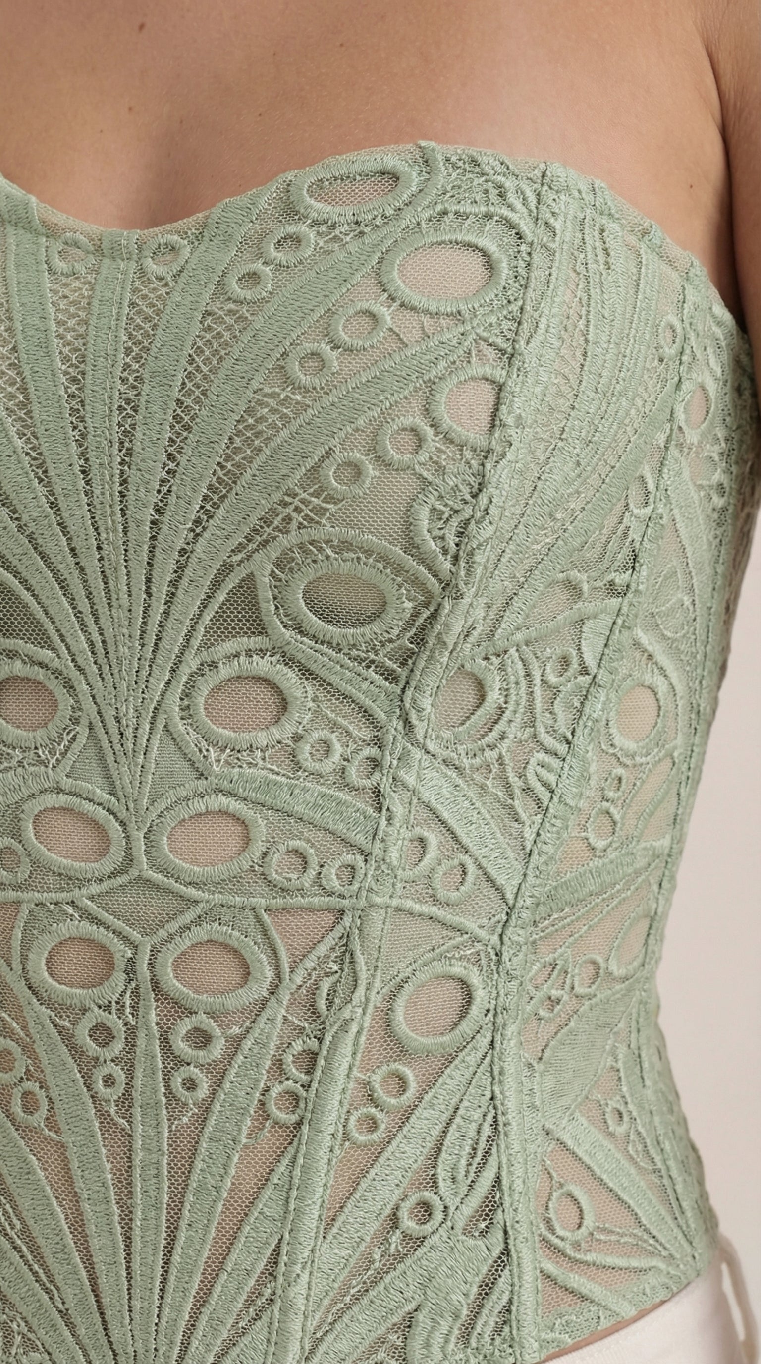 Lace Strapless Corset Top