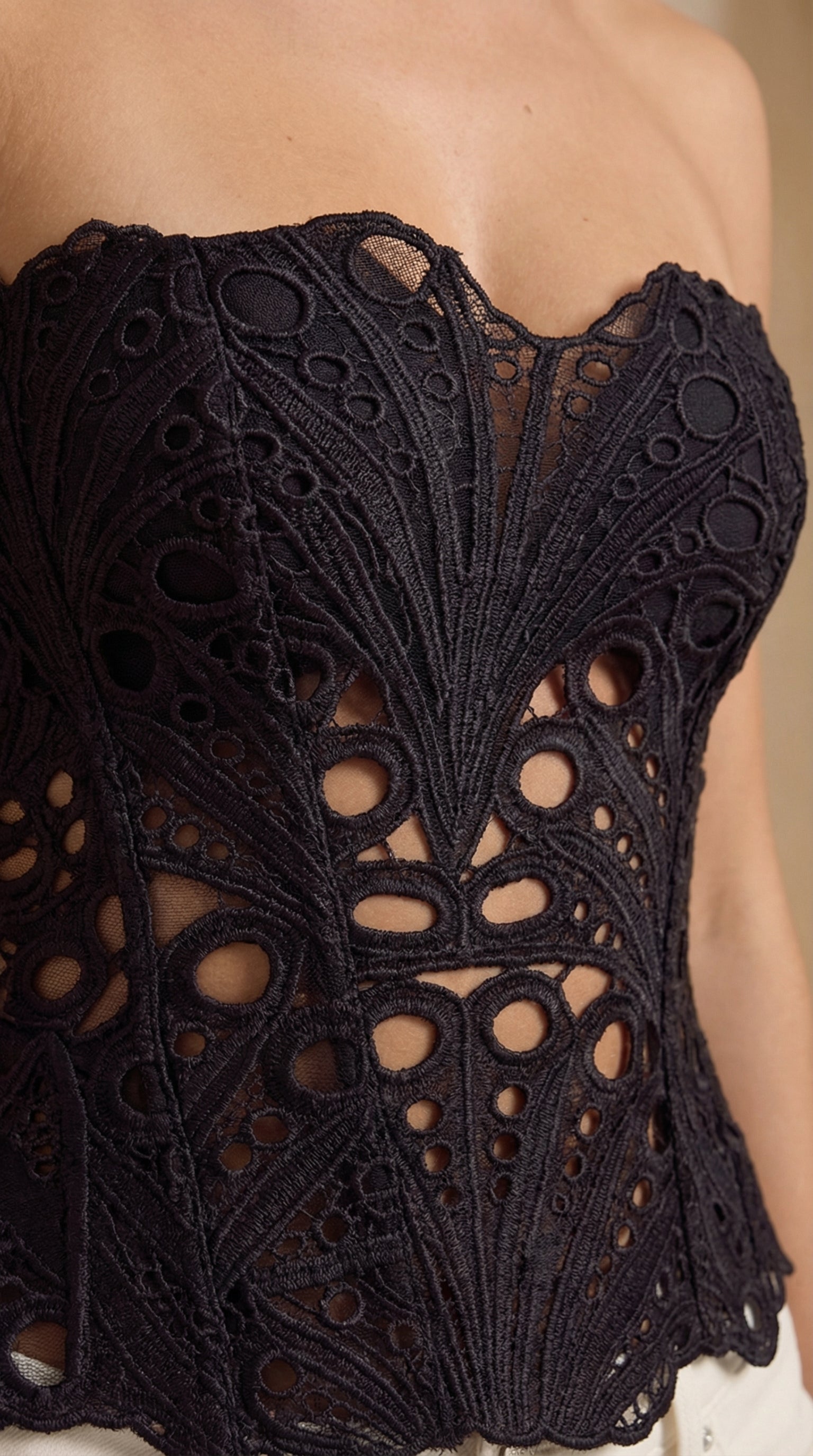Lace Strapless Corset Top