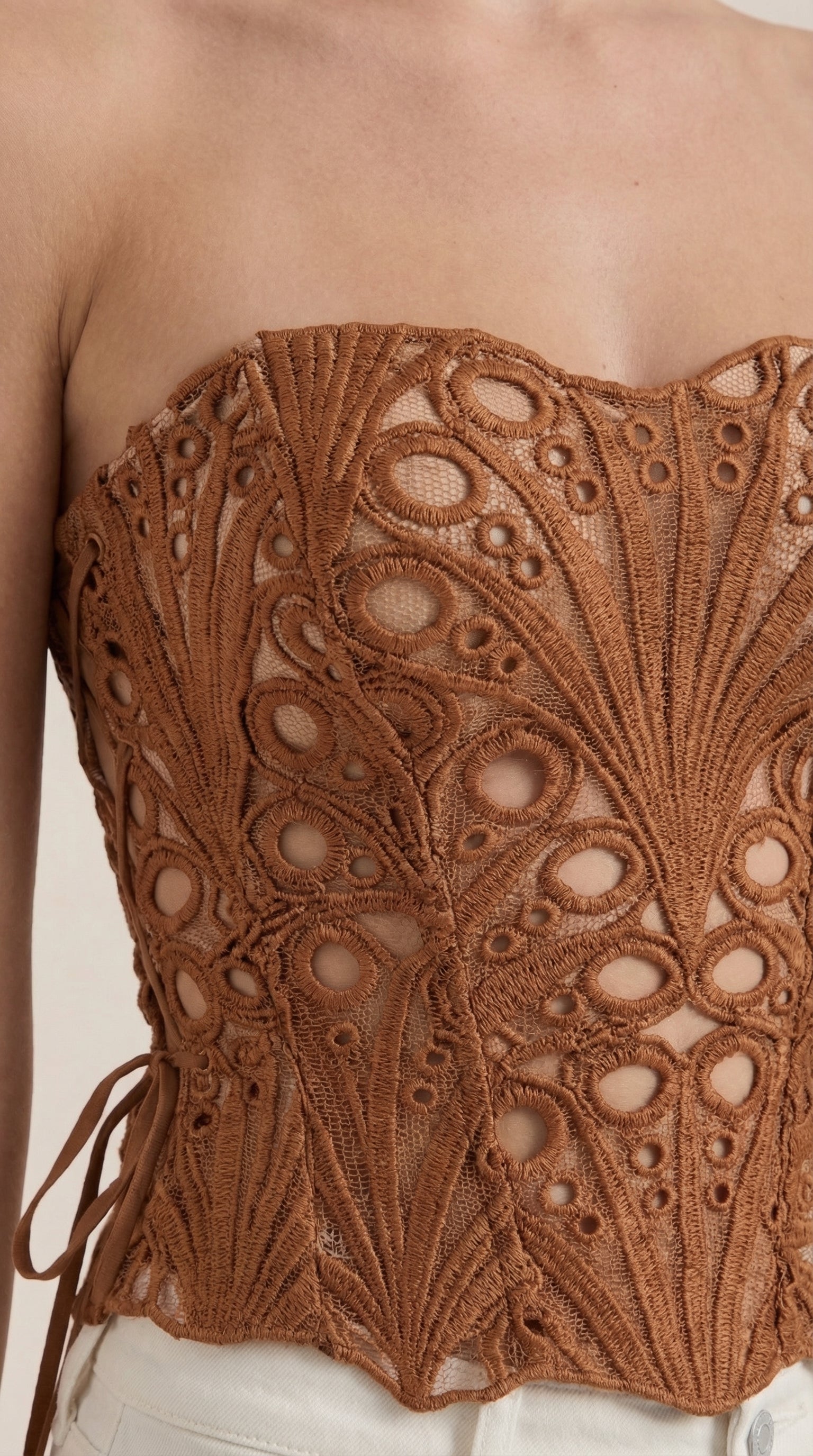 Lace Strapless Corset Top