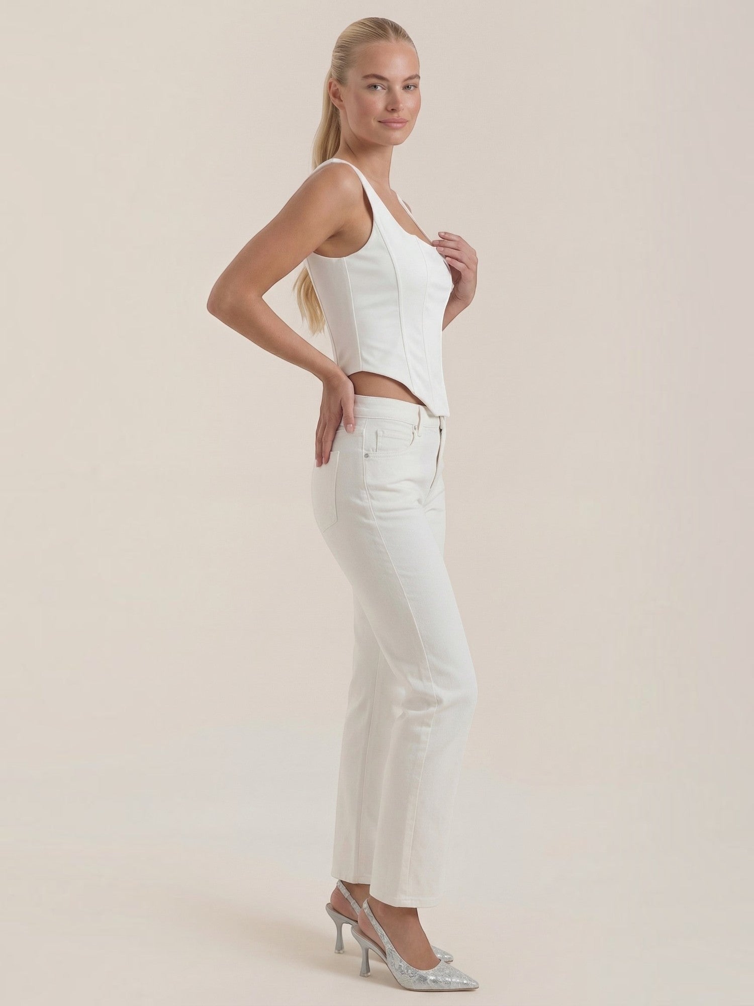 Square Neck Contour Tank Top